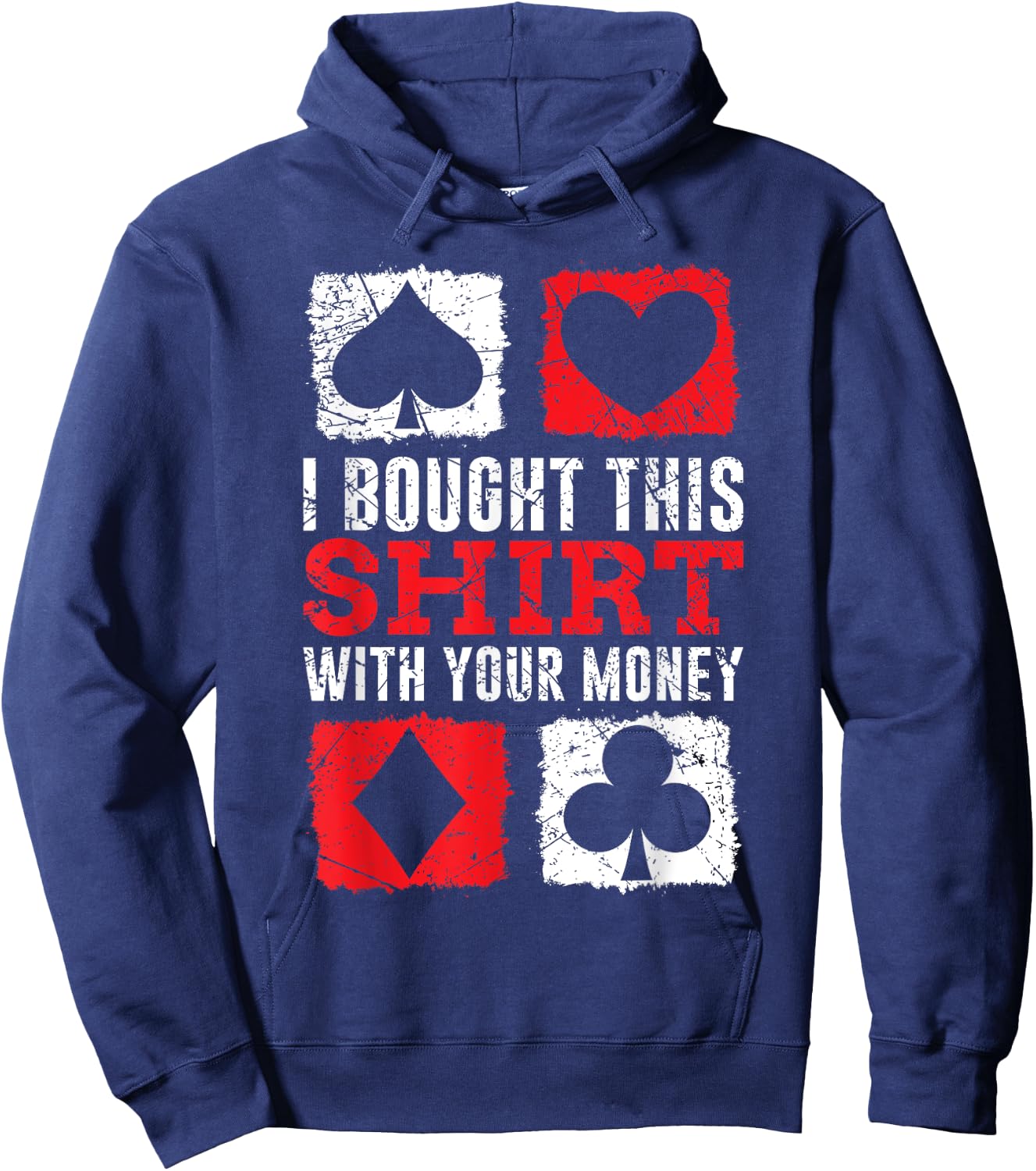 Card Game Card Player Skat Poker Double Head Gift Hoodie - Hoodie | Navy