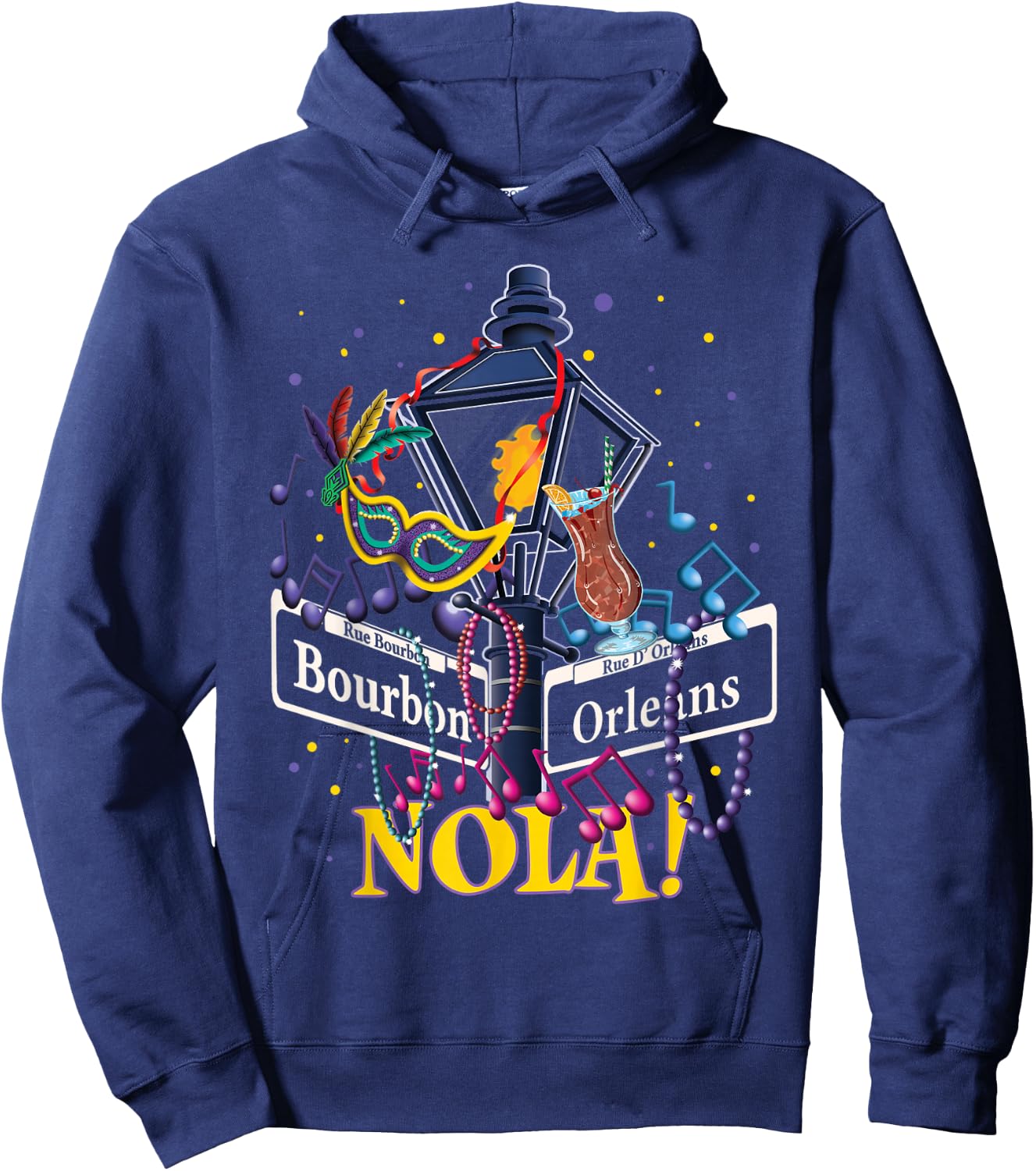 NOLA New Orleans Girls Trip 2026 Weekend Getaway Mardi Gras Hoodie - Hoodie | Navy