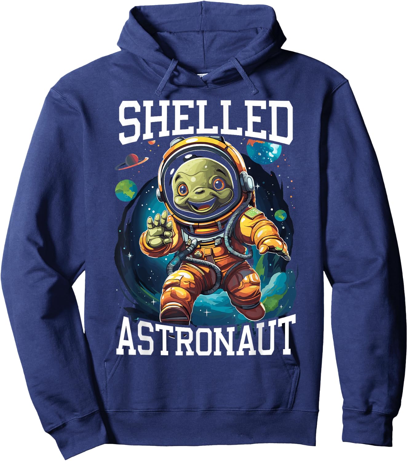 Space Turtle Astronaut Tortoise Marine Biology Outerspace Hoodie - Hoodie | Navy