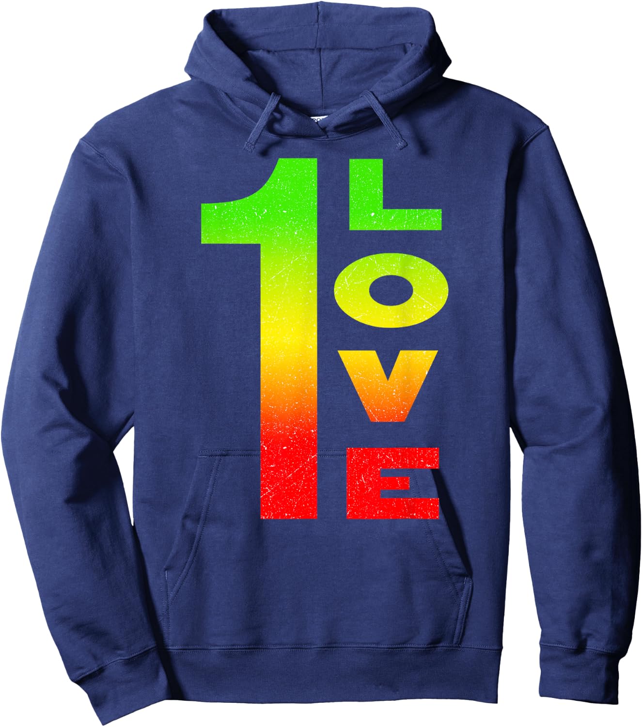 One Love Reggae Rasta Rastafarian Hoodie - Hoodie | Navy