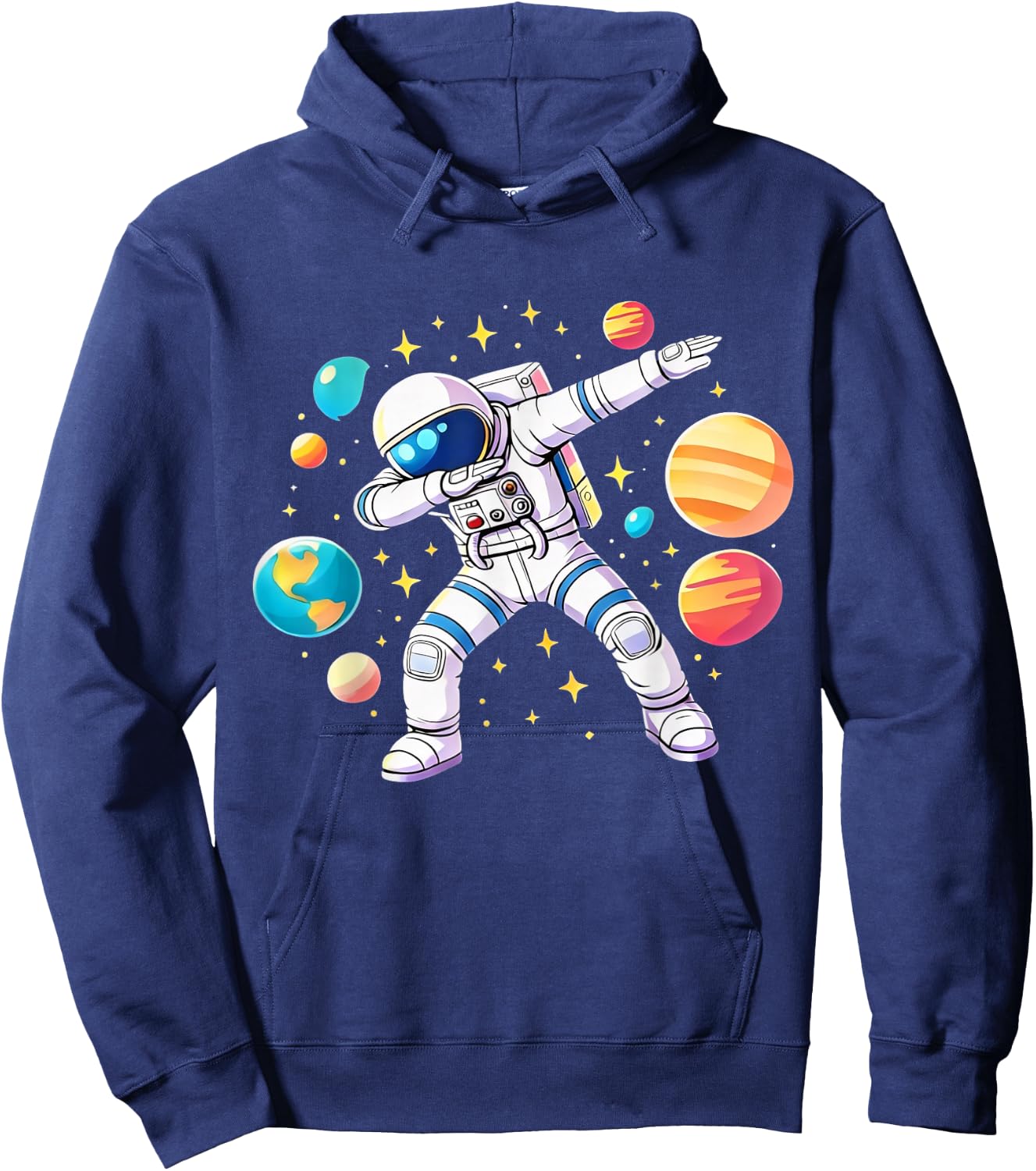 Astronaut Dabbing Funny Space Lover Cool Planets Boys Kids Hoodie - Hoodie | Navy
