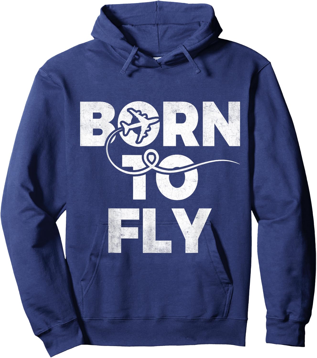 Born To Fly Forced To Work Aircraft Flying Airplane Pilot Hoodie - Hoodie | Navy