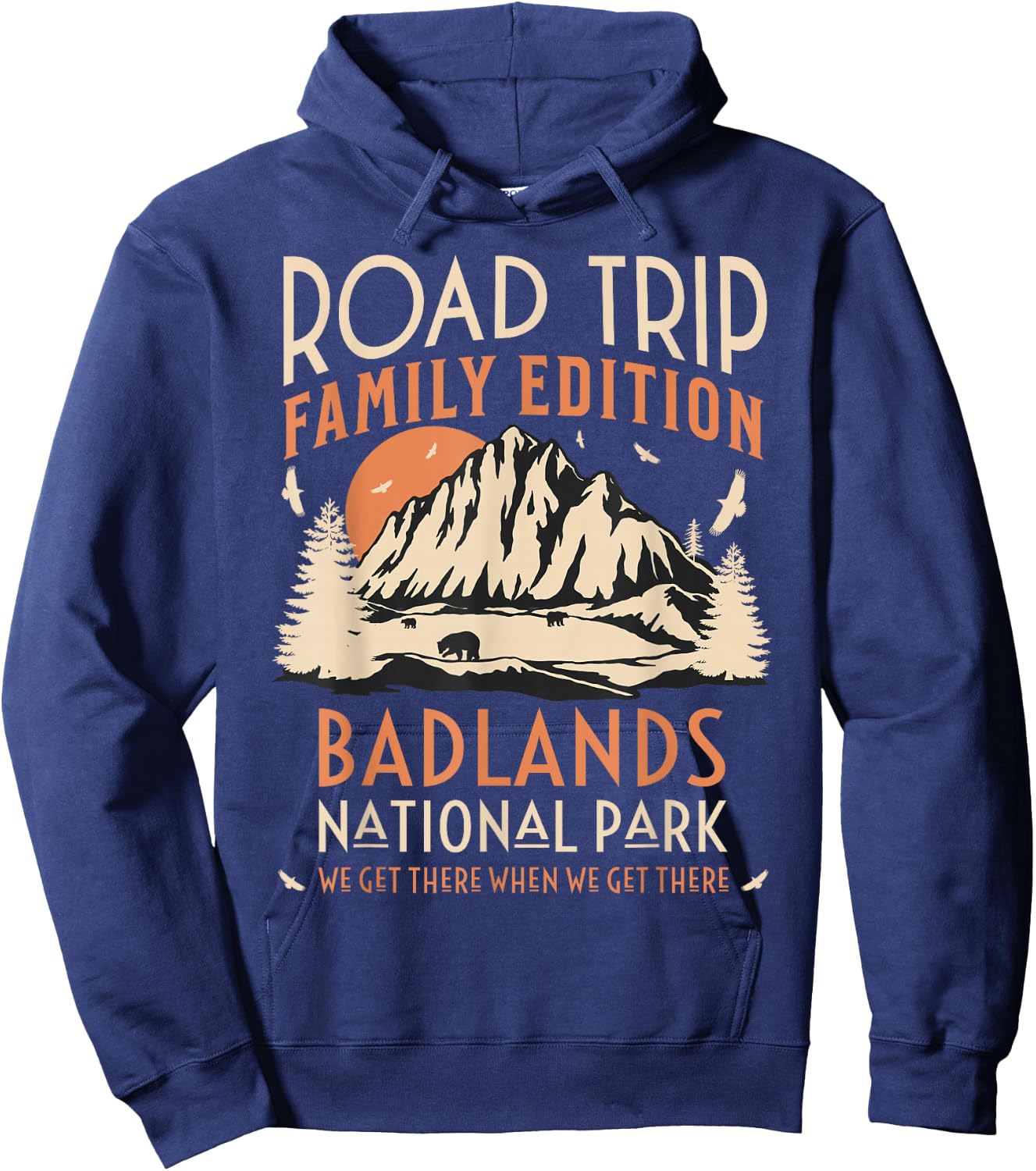 Badlands US National Park Family Road Trip Vacation Hoodie - Hoodie | Navy