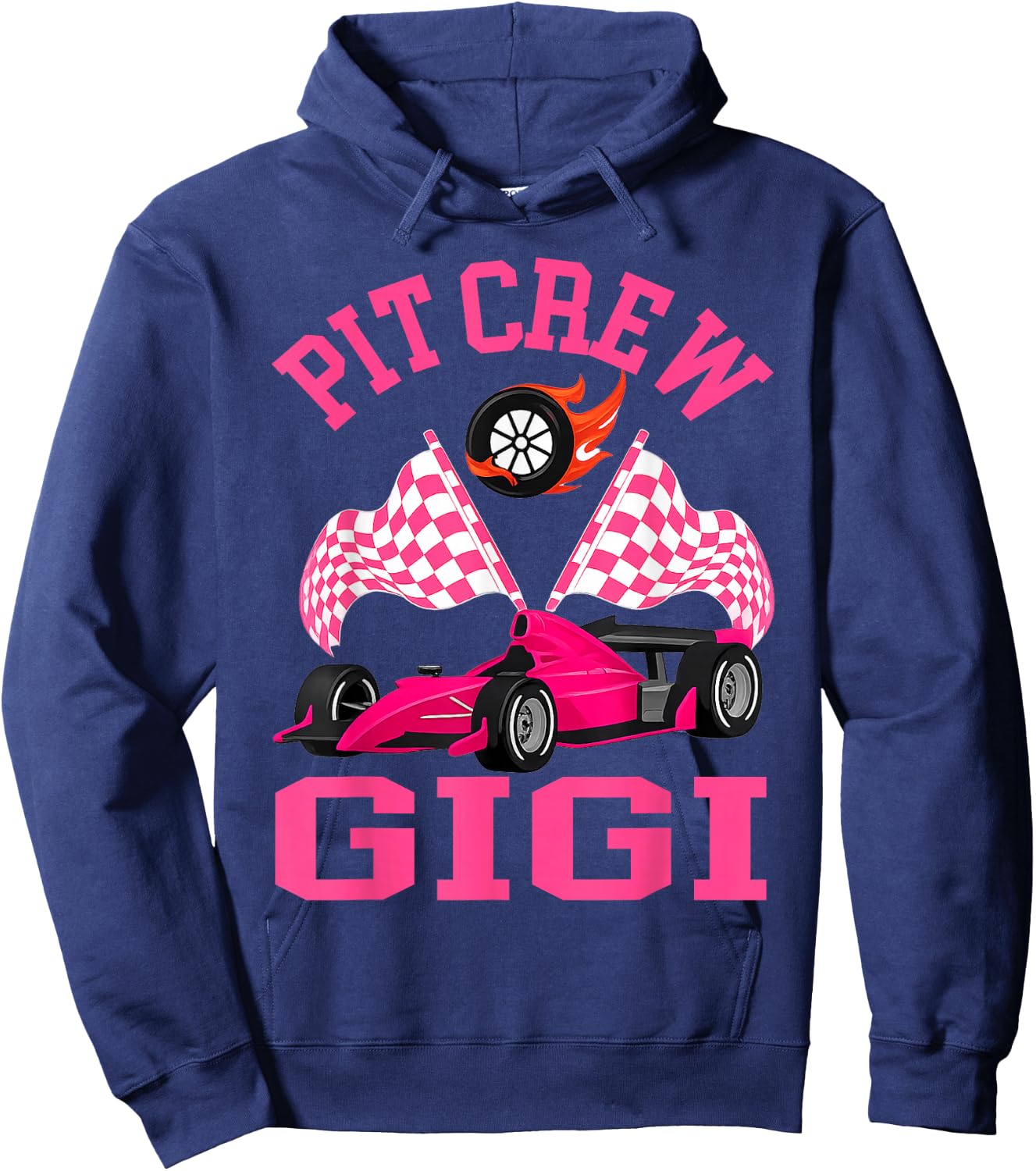 Race Car Birthday Party Racing Family Gigi Pit Crew Hoodie - Hoodie | Navy