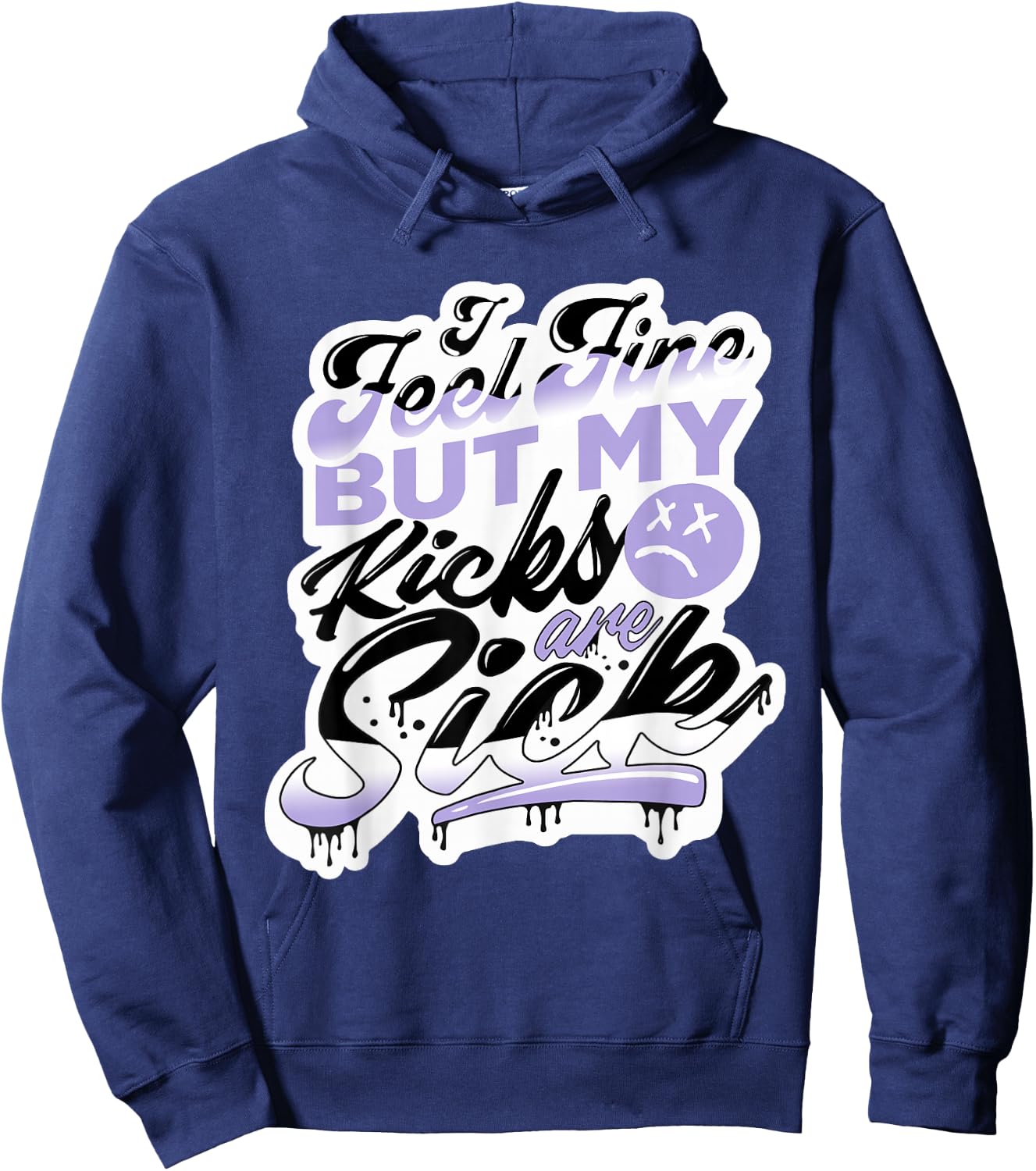 11 Low Pure Violet Feel Fine Shoes Drip Pure Violet 11s Hoodie - Hoodie | Navy