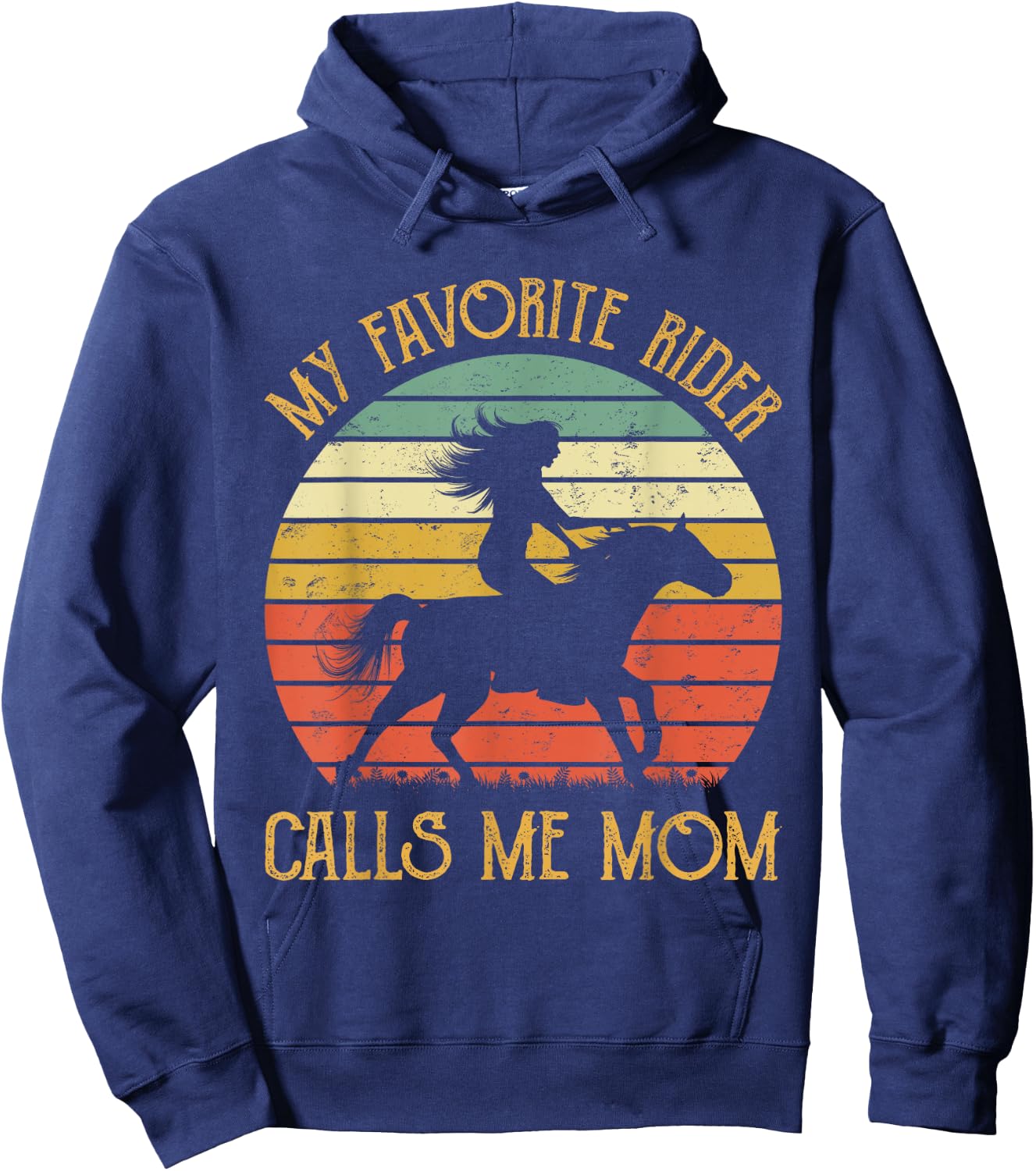 Horse Gifts From Son Daughter My Favorite Rider Calls Me Mom Hoodie - Hoodie | Navy