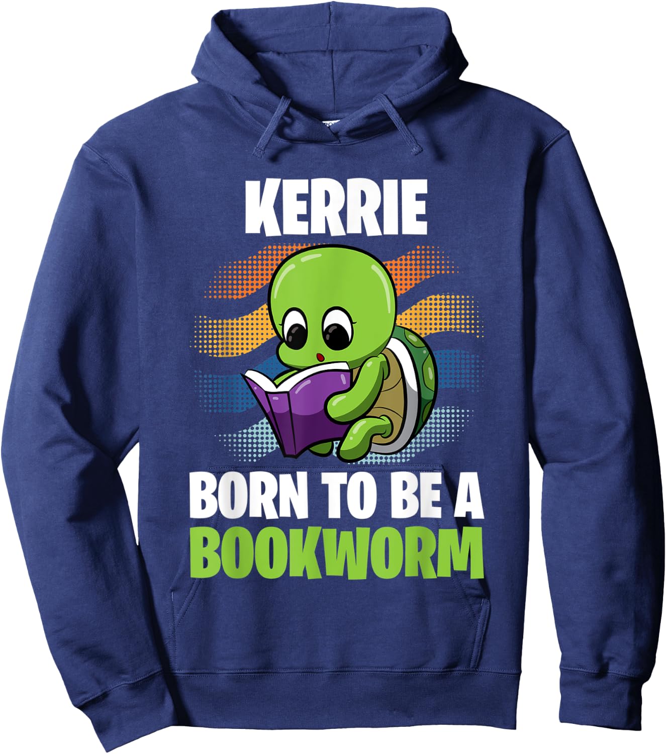 Kerrie - Born To Be A Bookworm - Personalized Hoodie - Hoodie | Navy