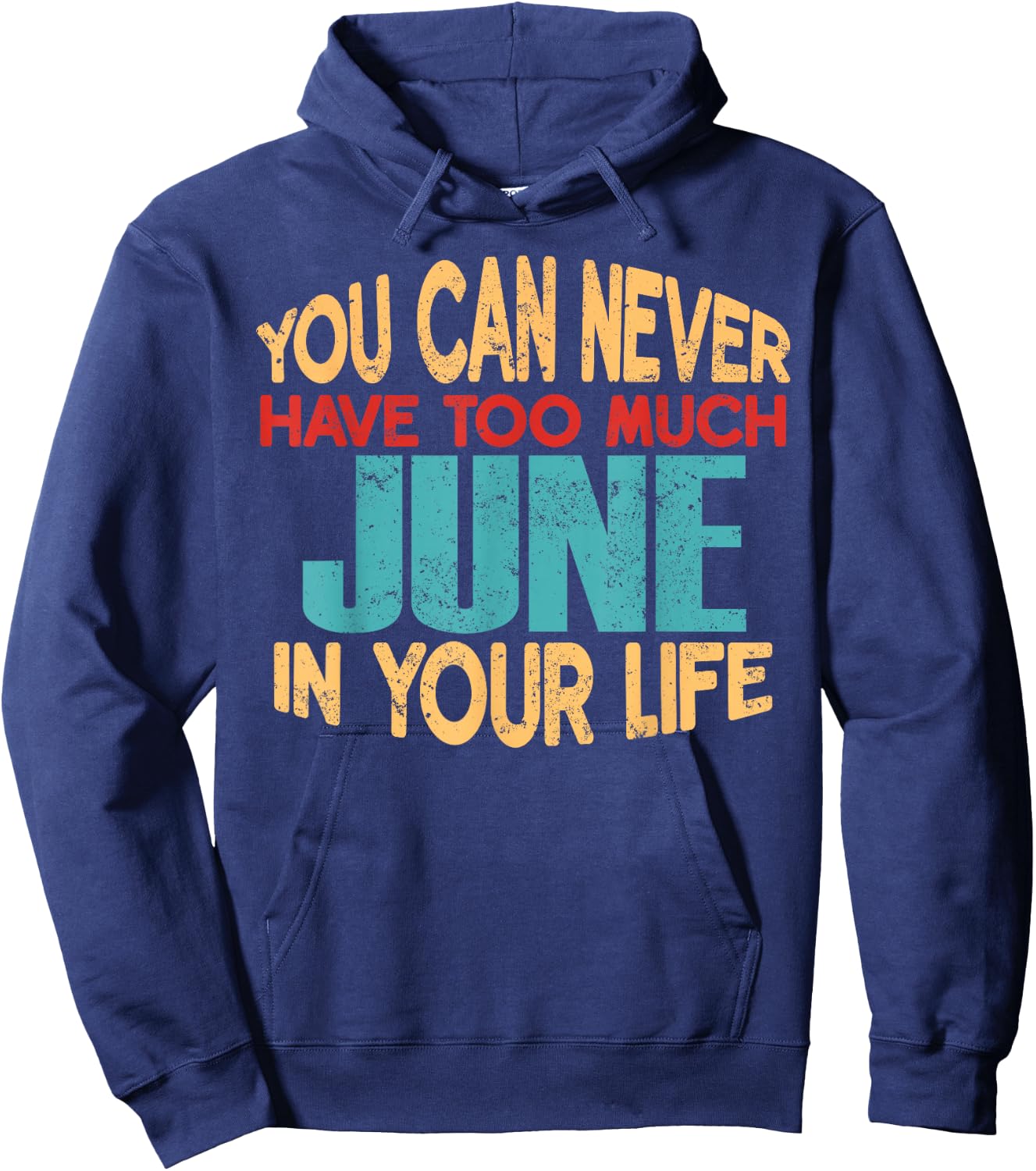 Funny June Personalised First Name Joke Item Hoodie - Hoodie | Navy