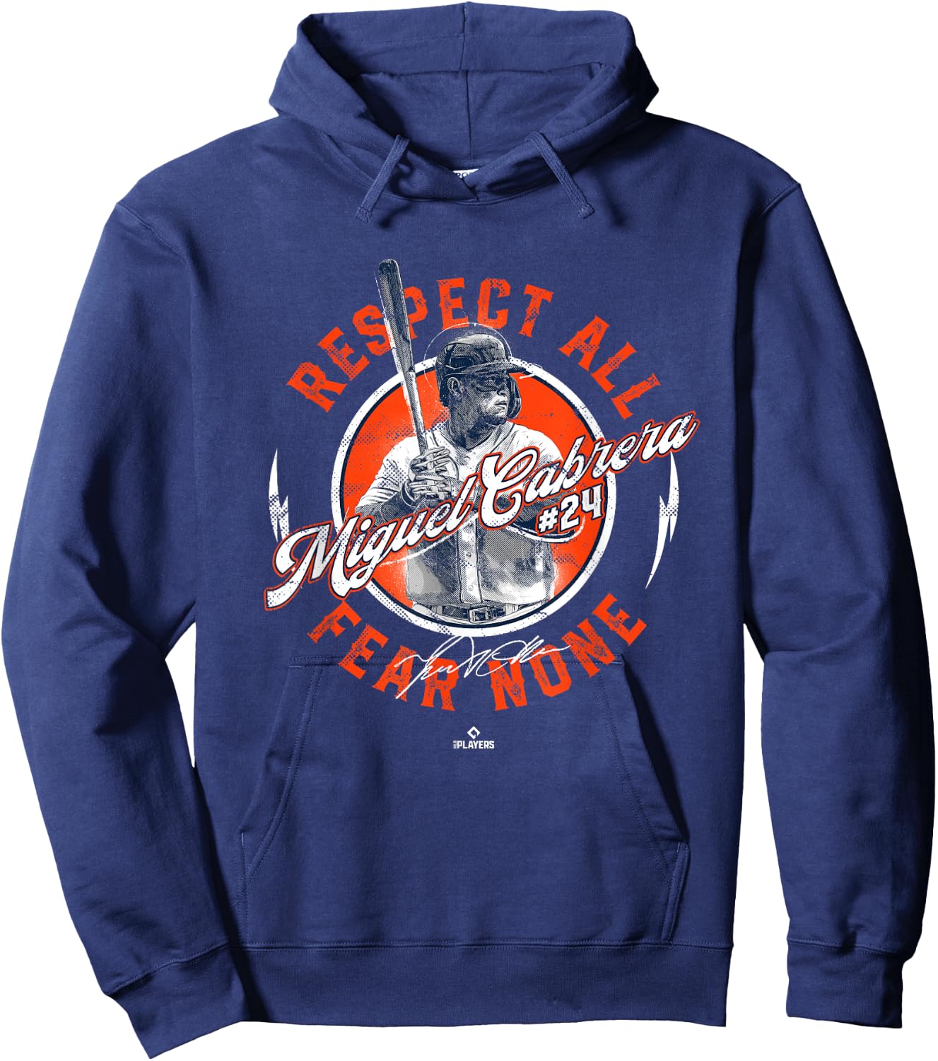 Respect All Fear None Miguel Cabrera Detroit MLBPA Hoodie - Hoodie | Navy