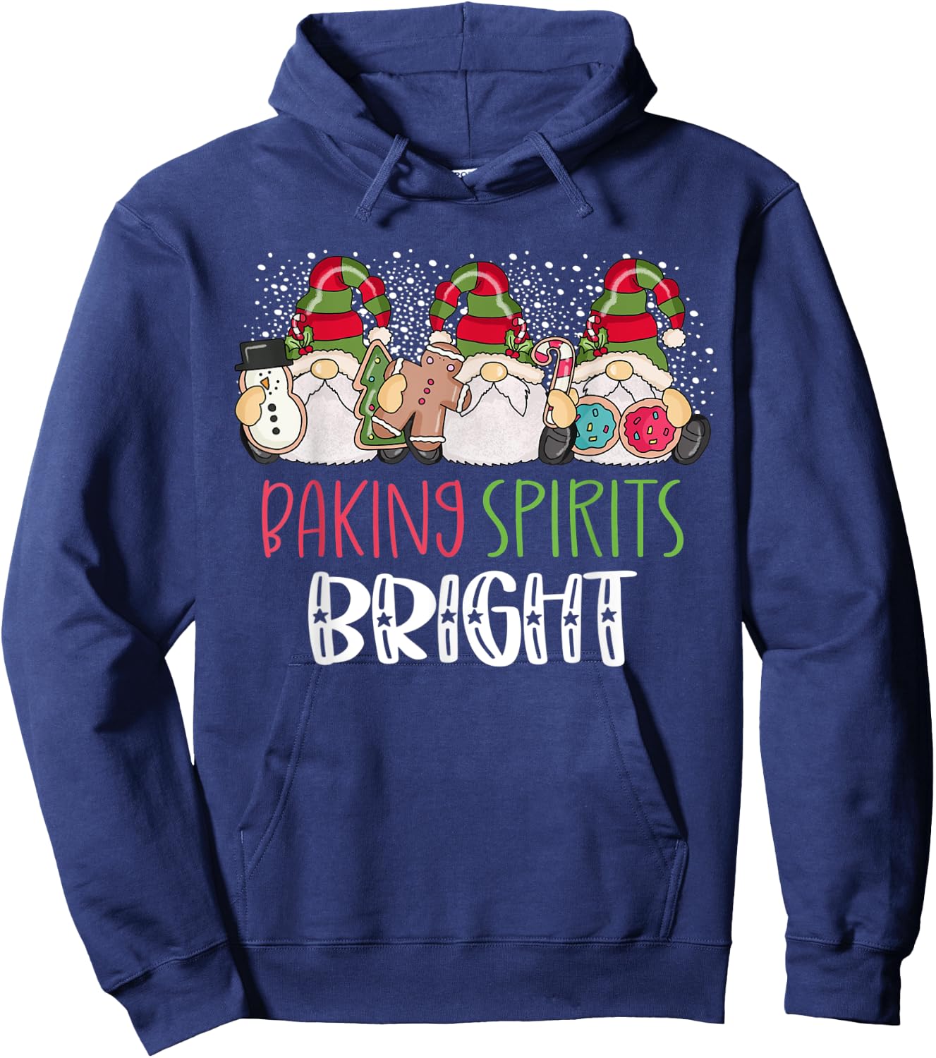 Christmas Baking Shirt Baking With My Gnomies Cute Gnomes Hoodie - Hoodie | Navy