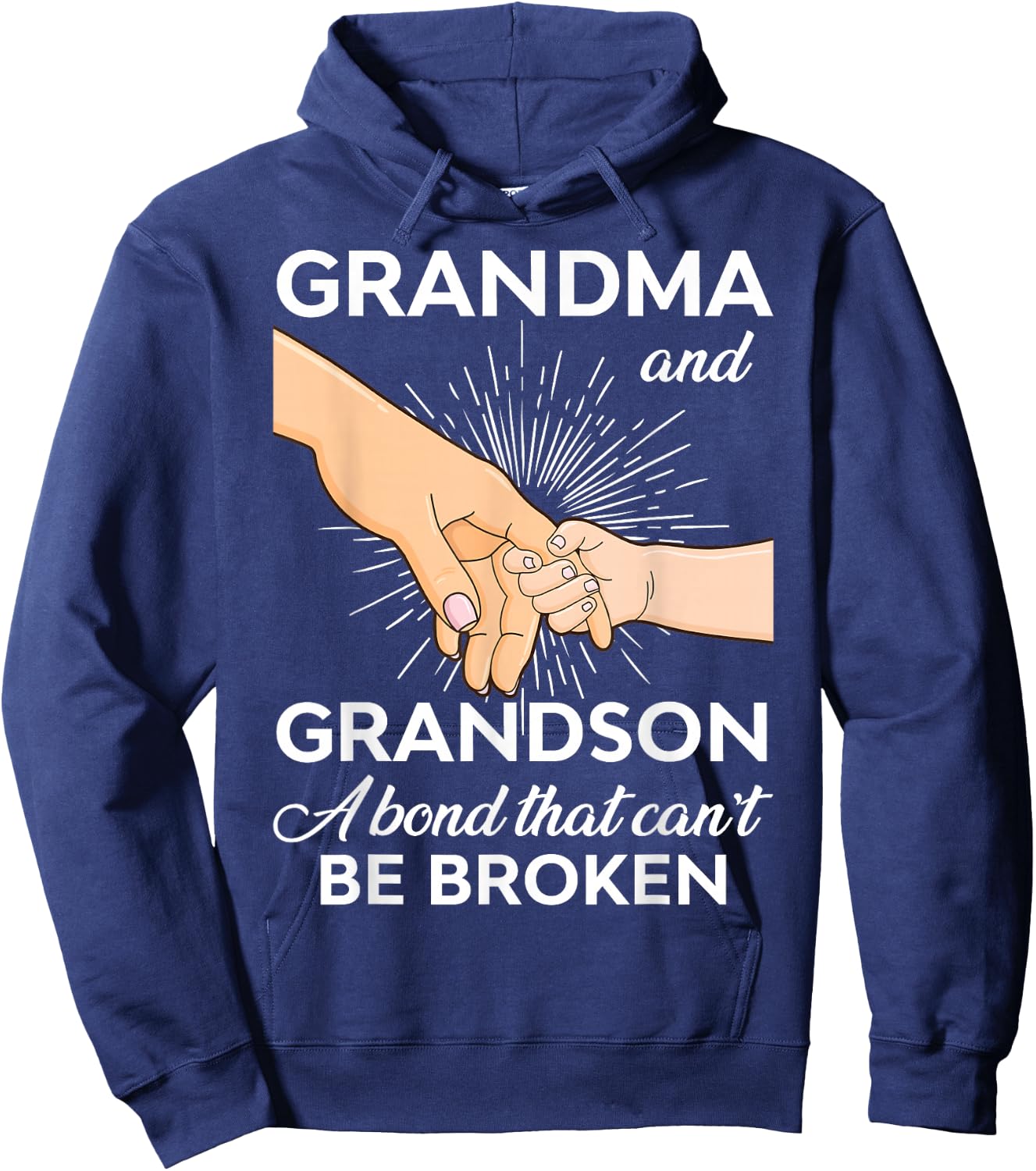 Grandma and Grandson A Bond That Can't Be Broken Hoodie - Hoodie | Navy