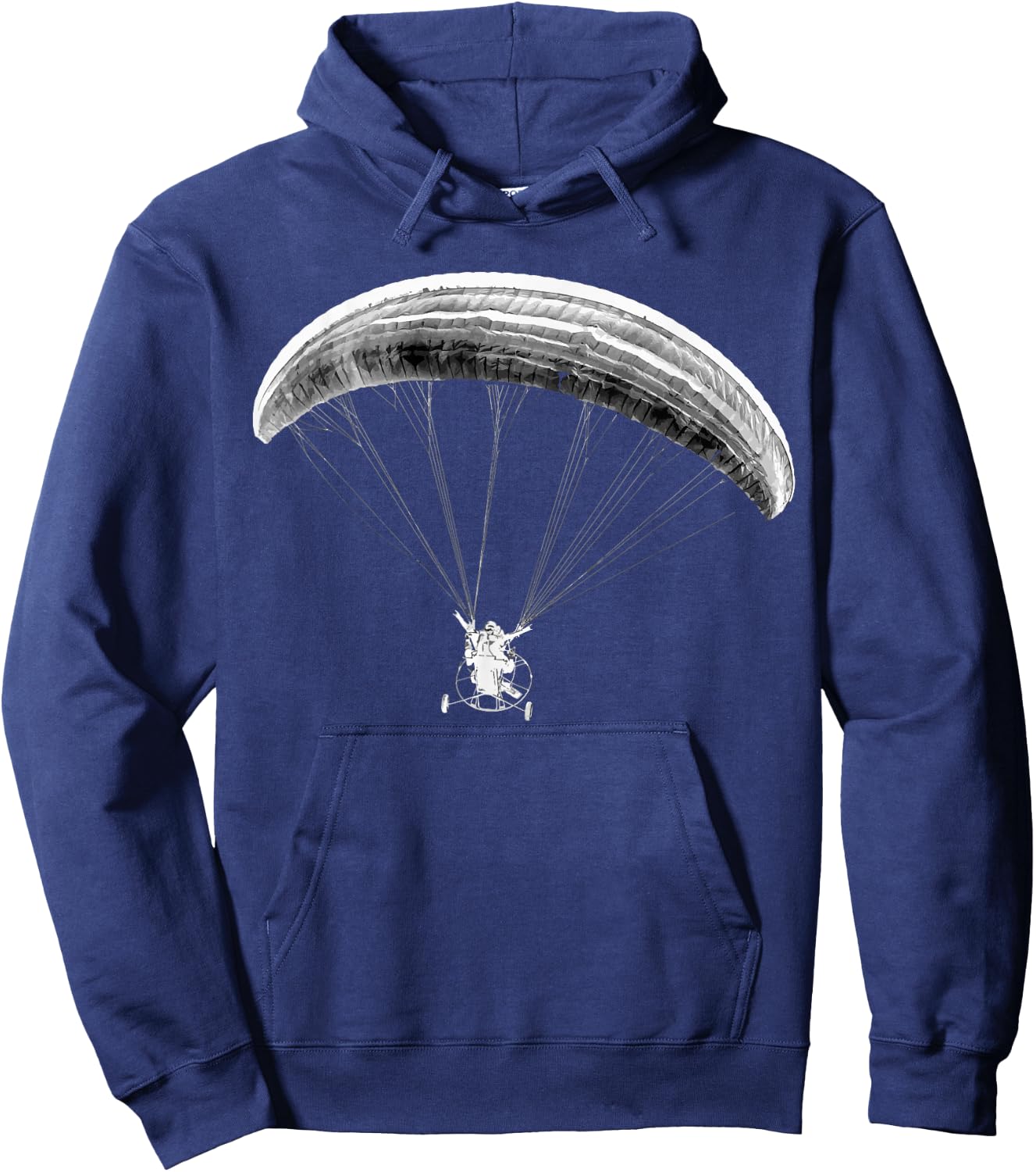 Paramotor Artistic - Black/White - Powered Paragliding Hoodie - Hoodie | Navy
