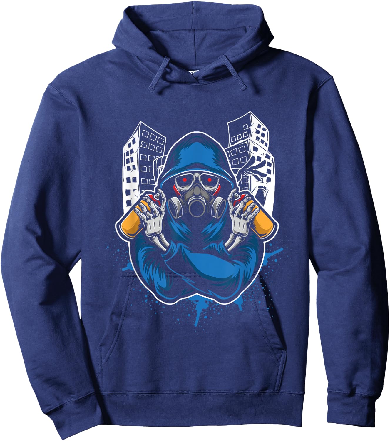 Graffiti Skeleton Spray Can Spray Spray Spray Gift Hoodie - Hoodie | Navy