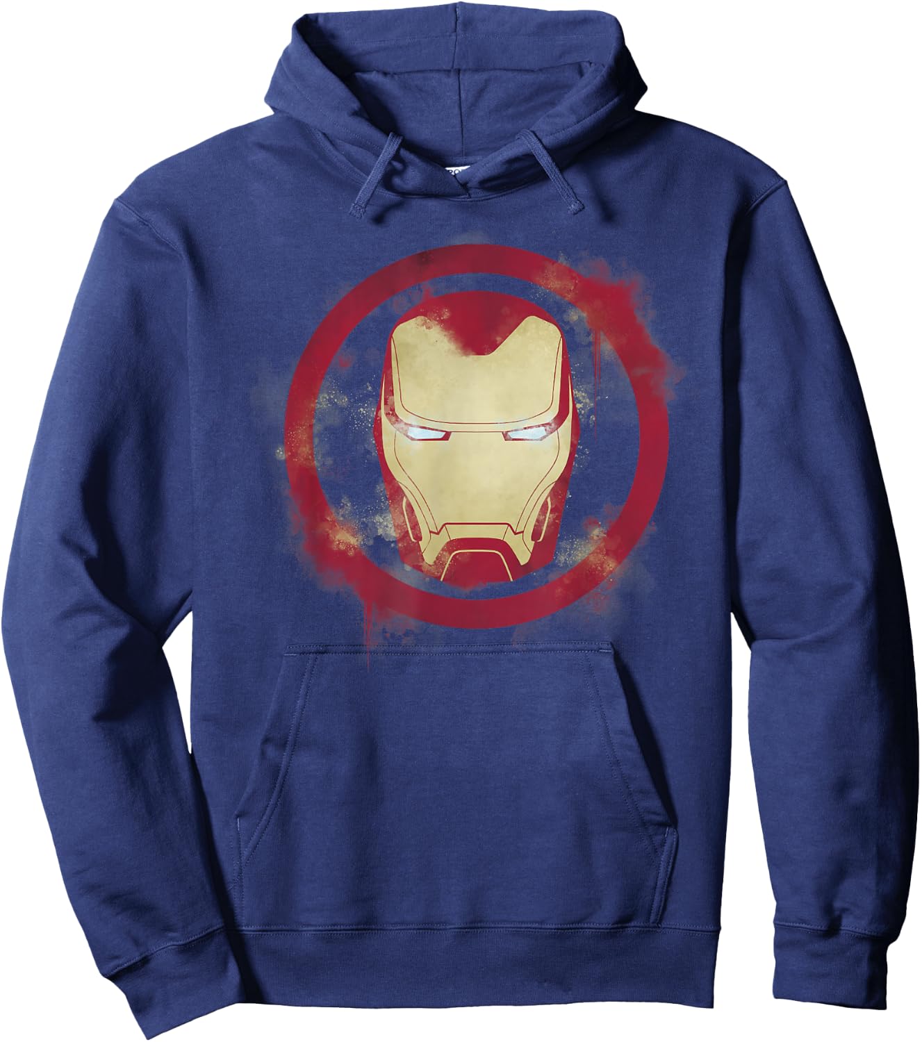 Marvel Avengers Endgame Iron Man Spray Paint Logo Hoodie - Hoodie | Navy