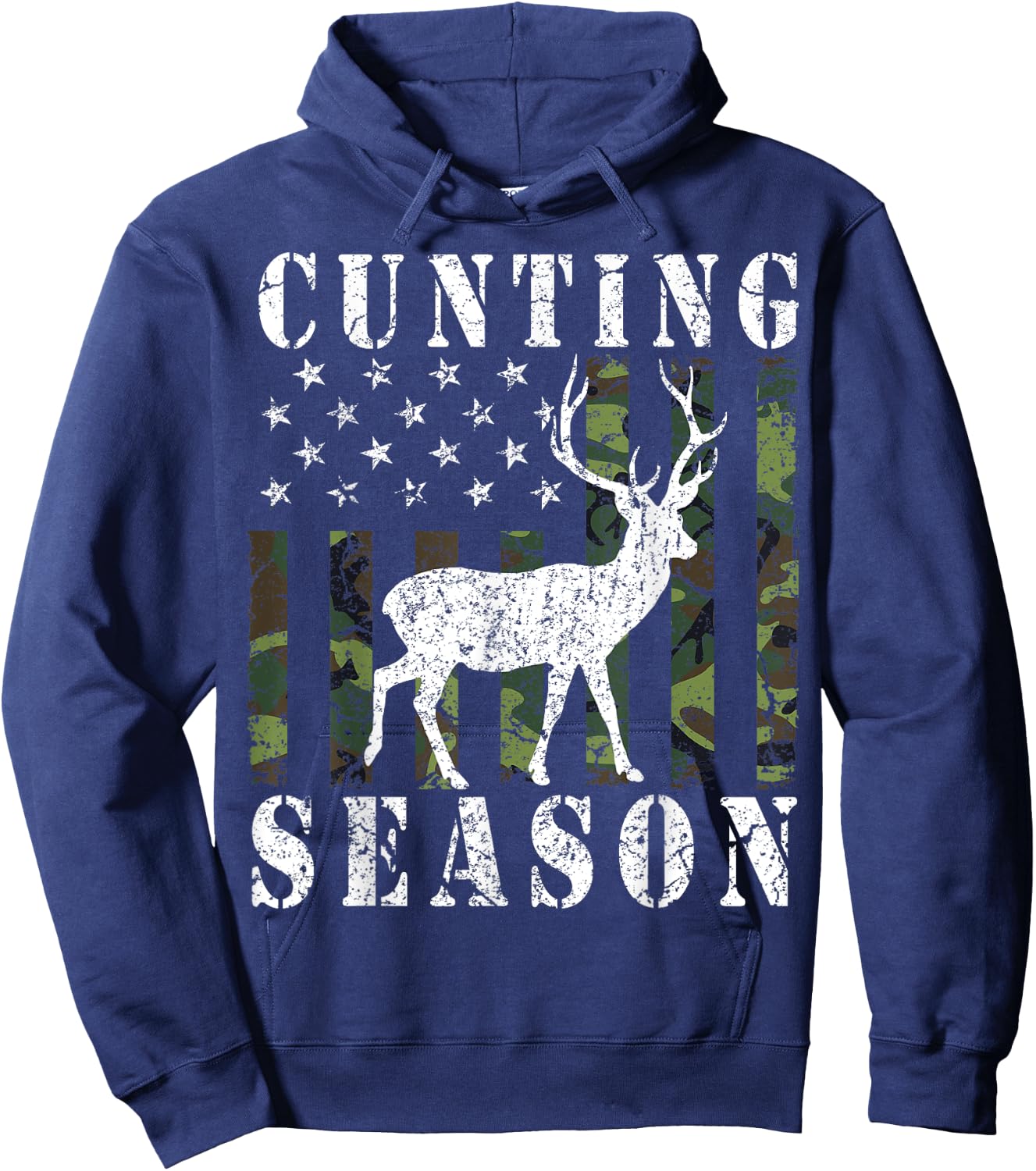 Cunting Season American Flag Counting Season Activist Funny Hoodie - Hoodie | Navy