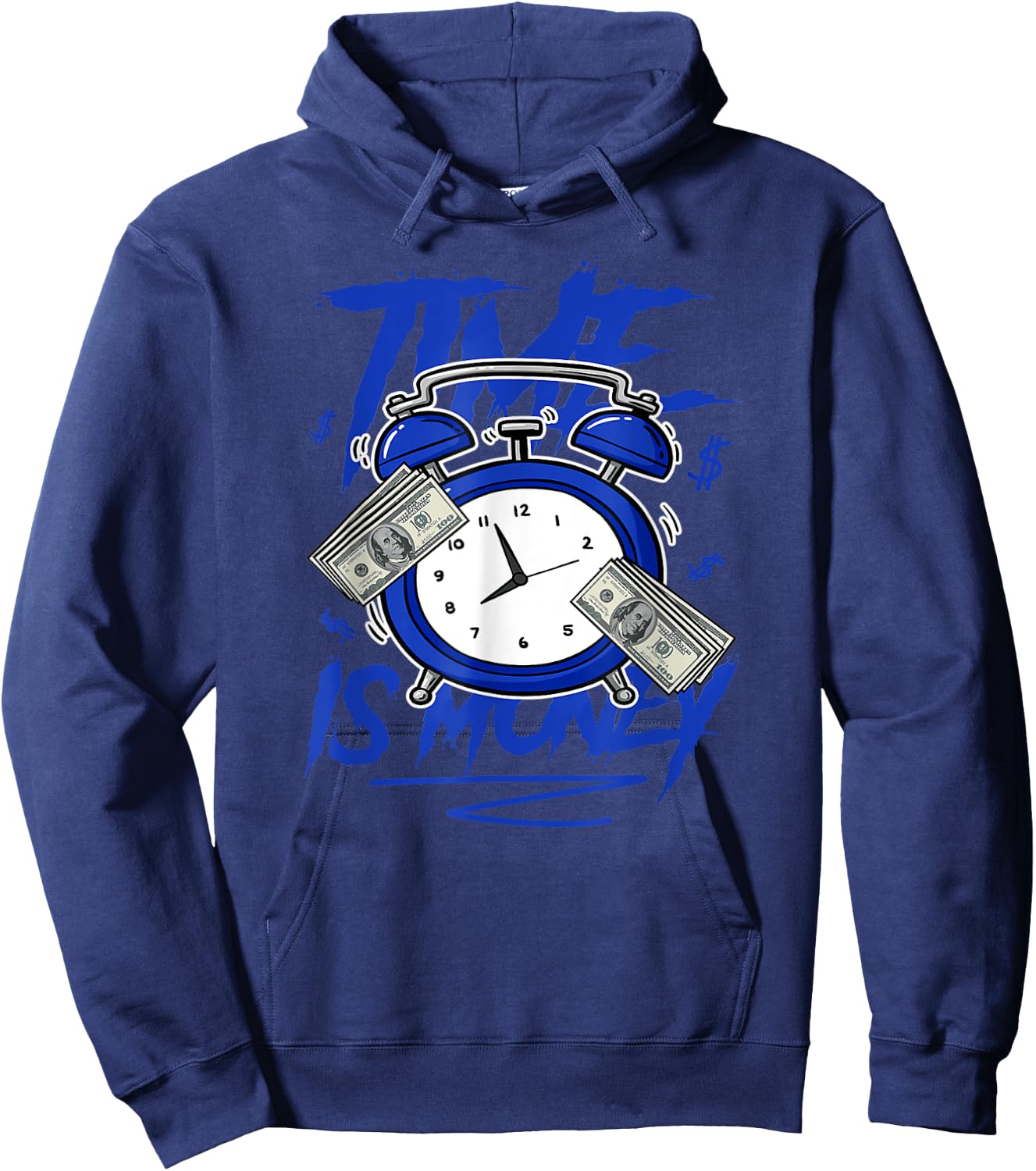 Racer Blue 5s To Match Time Is Money Shoes 5 Racer Blue Hoodie - Hoodie | Navy