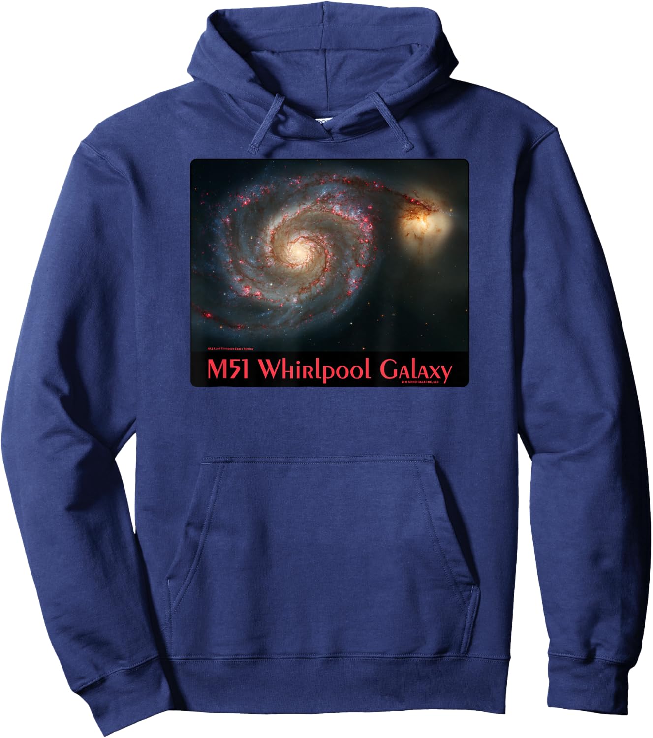 M51 Whirlpool Galaxy Messier Object 51 Space Astronomy Hoodie - Hoodie | Navy
