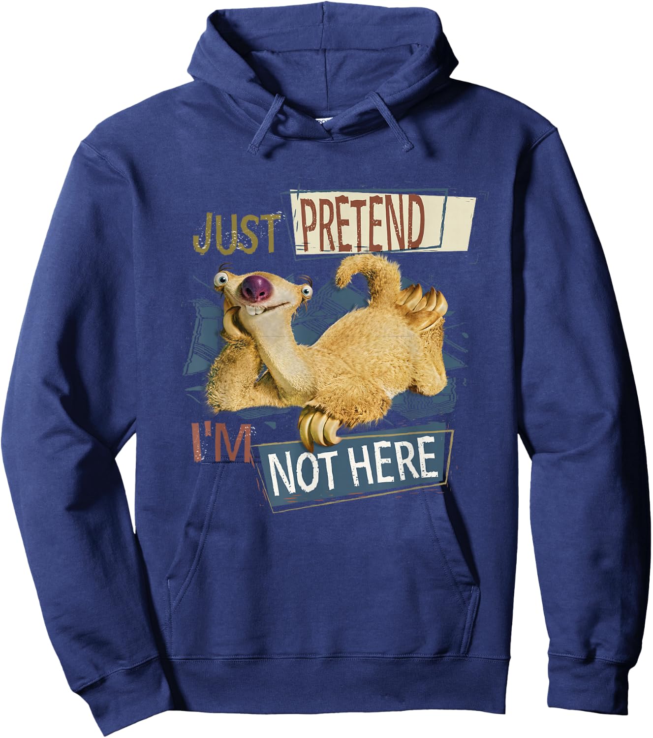 Ice Age Sid Just Pretend I'm Not Here Hoodie - Hoodie | Navy