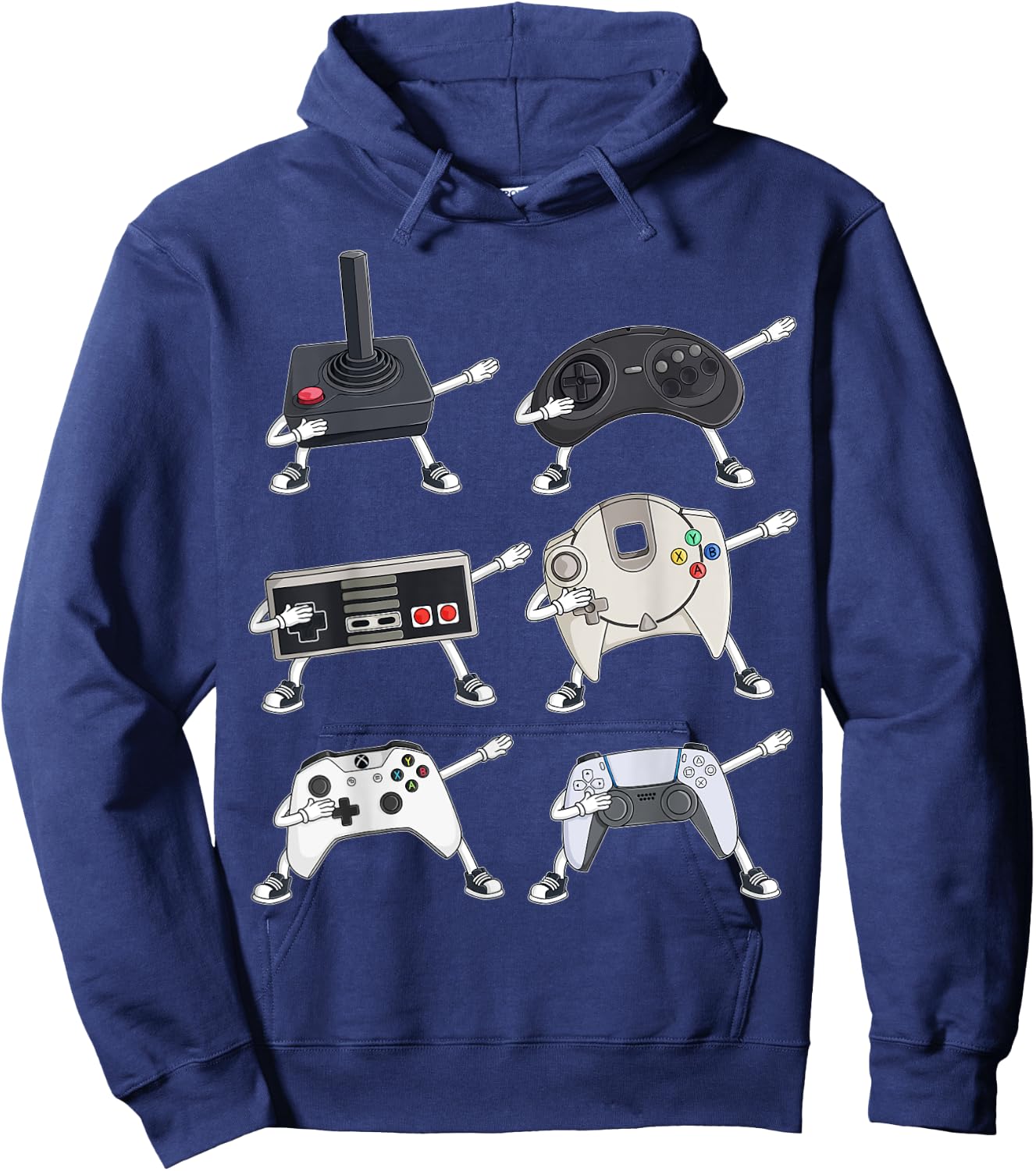 Dabbing Video Gamer Controllers Funny Boys Kids Gamer Dab Hoodie - Hoodie | Navy