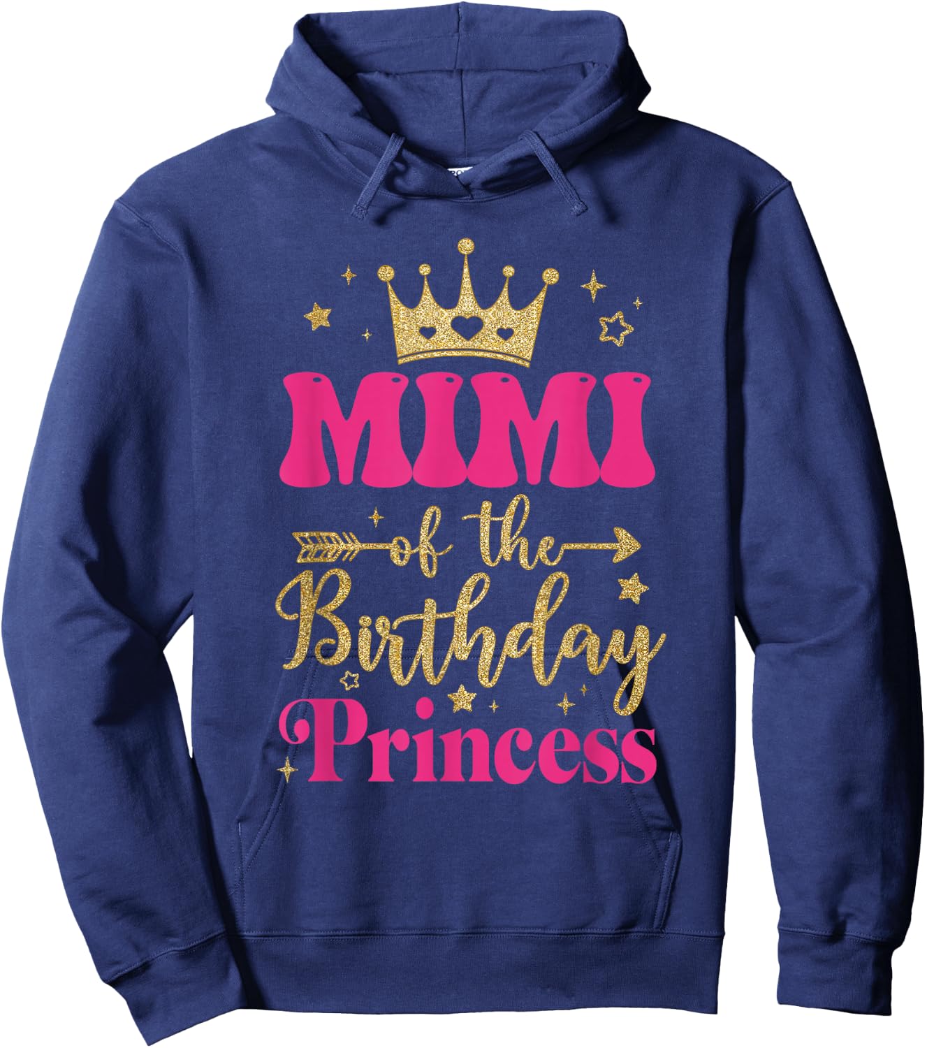 Mimi Of The Birthday For Girl 1st Birthday Princess Girl Hoodie - Hoodie | Navy