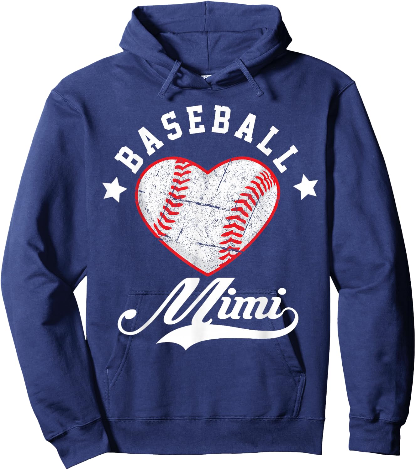 Vintage Baseball Mimi Love Baseball Player Mother's Day 2023 Hoodie - Hoodie | Navy