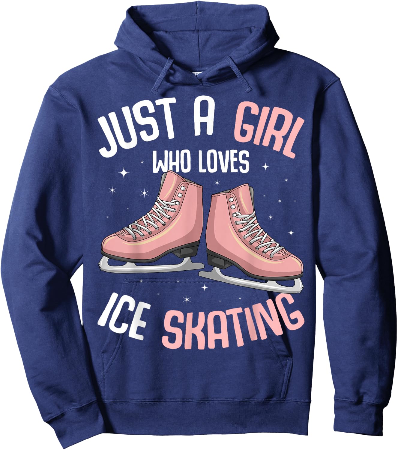 Just A Girl Who Loves Ice Skating Figure Skater Hoodie - Hoodie | Navy