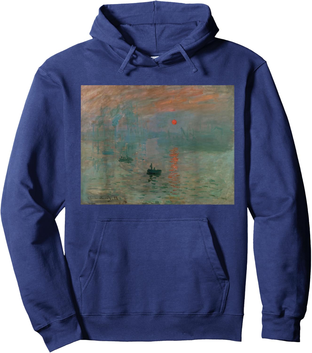 Monet's Impression | Sunrise Art Hoodie - Hoodie | Navy
