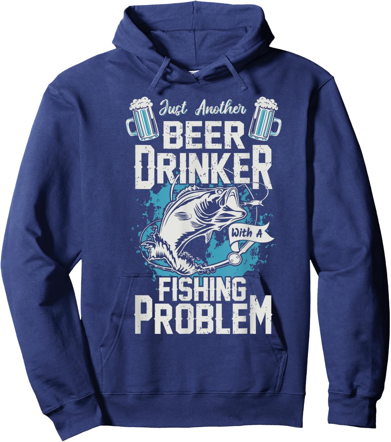 Just Another Beer Drinker with a Fishing Problem Hoodie - Hoodie | Navy
