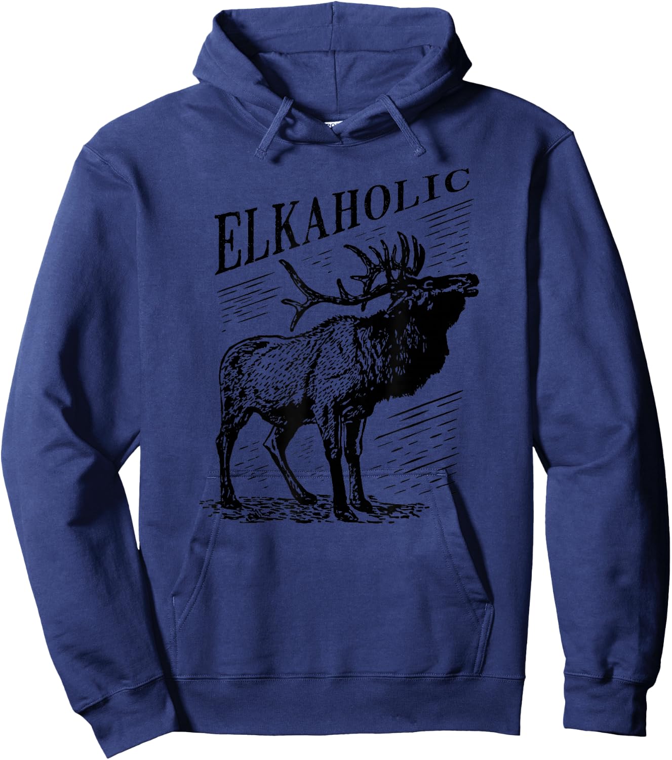 Funny Elk Hunting - Elkaholic for Hunters Hoodie - Hoodie | Navy