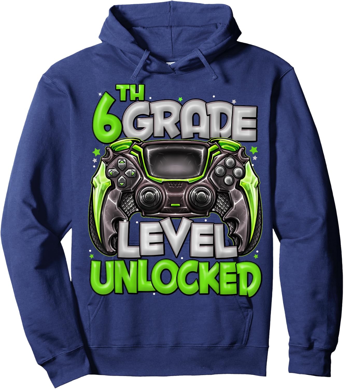 6th Grade Level Unlocked Game On 6th Grade Back To School Hoodie - Hoodie | Navy