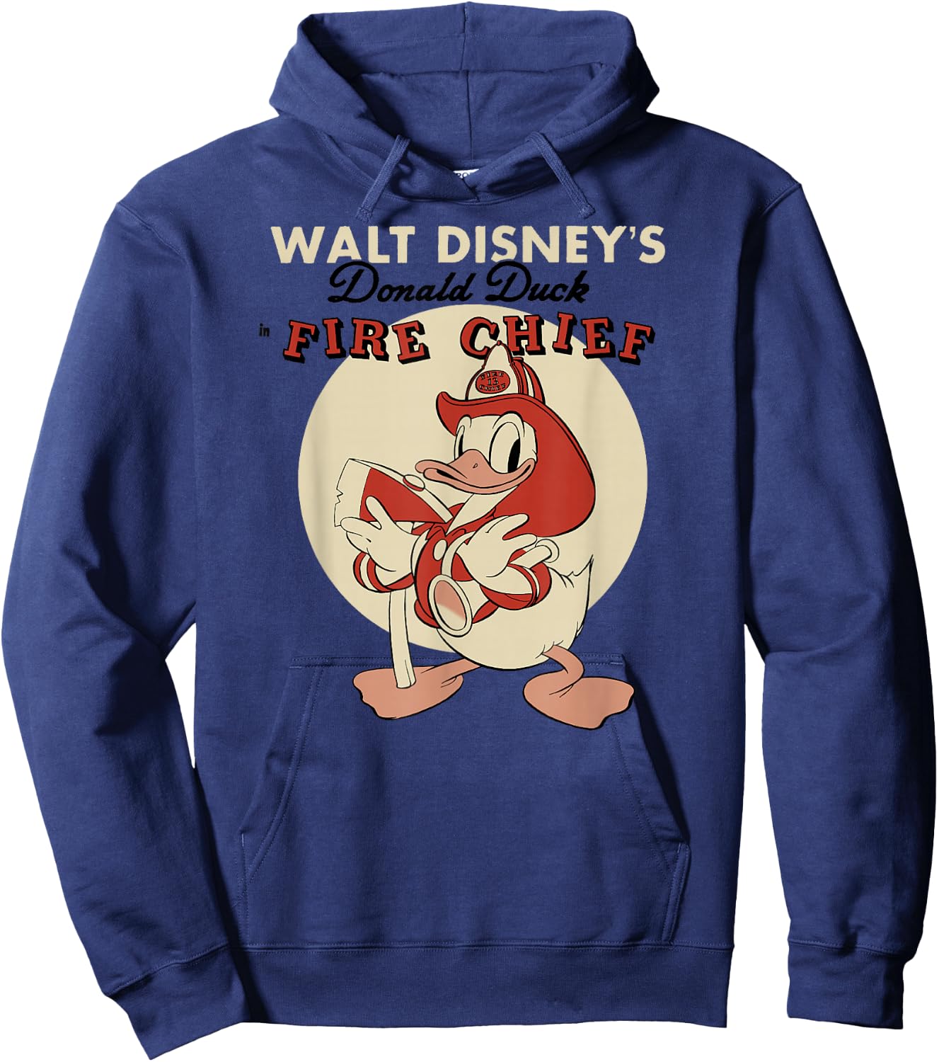 Disney Mickey and Friends Vintage Donald Duck Fire Chief Hoodie - Hoodie | Navy