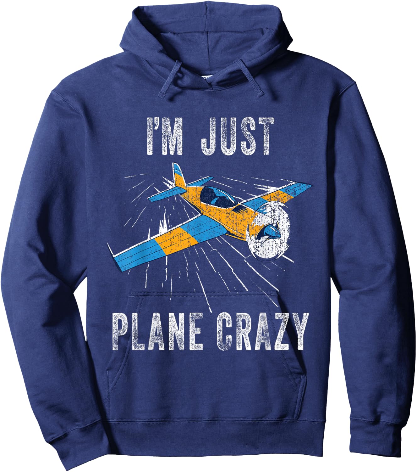 I'm Just Plane Crazy - Funny Airplanes Aircrafts Pilots Kids Hoodie - Hoodie | Navy