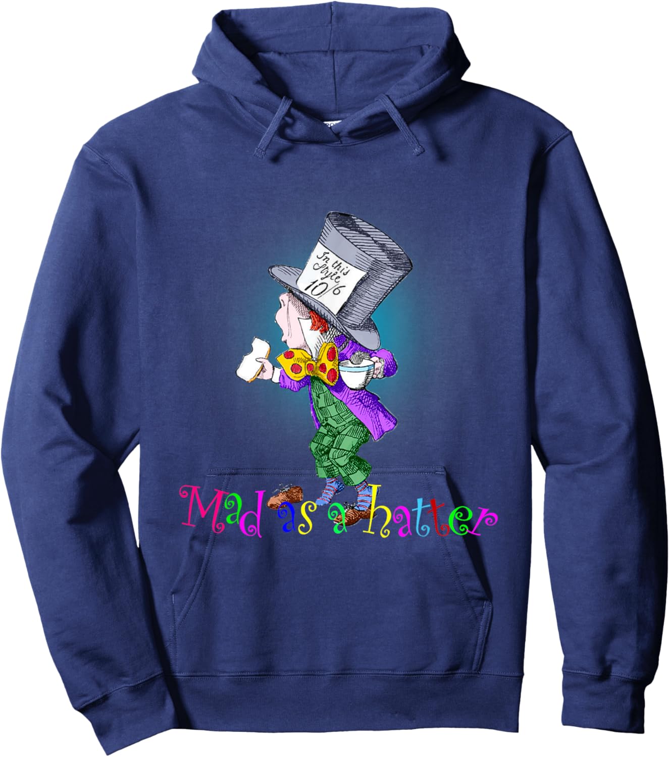 Mad as a hatter, Lewis Carroll, Alice in Wonderland Hoodie - Hoodie | Navy