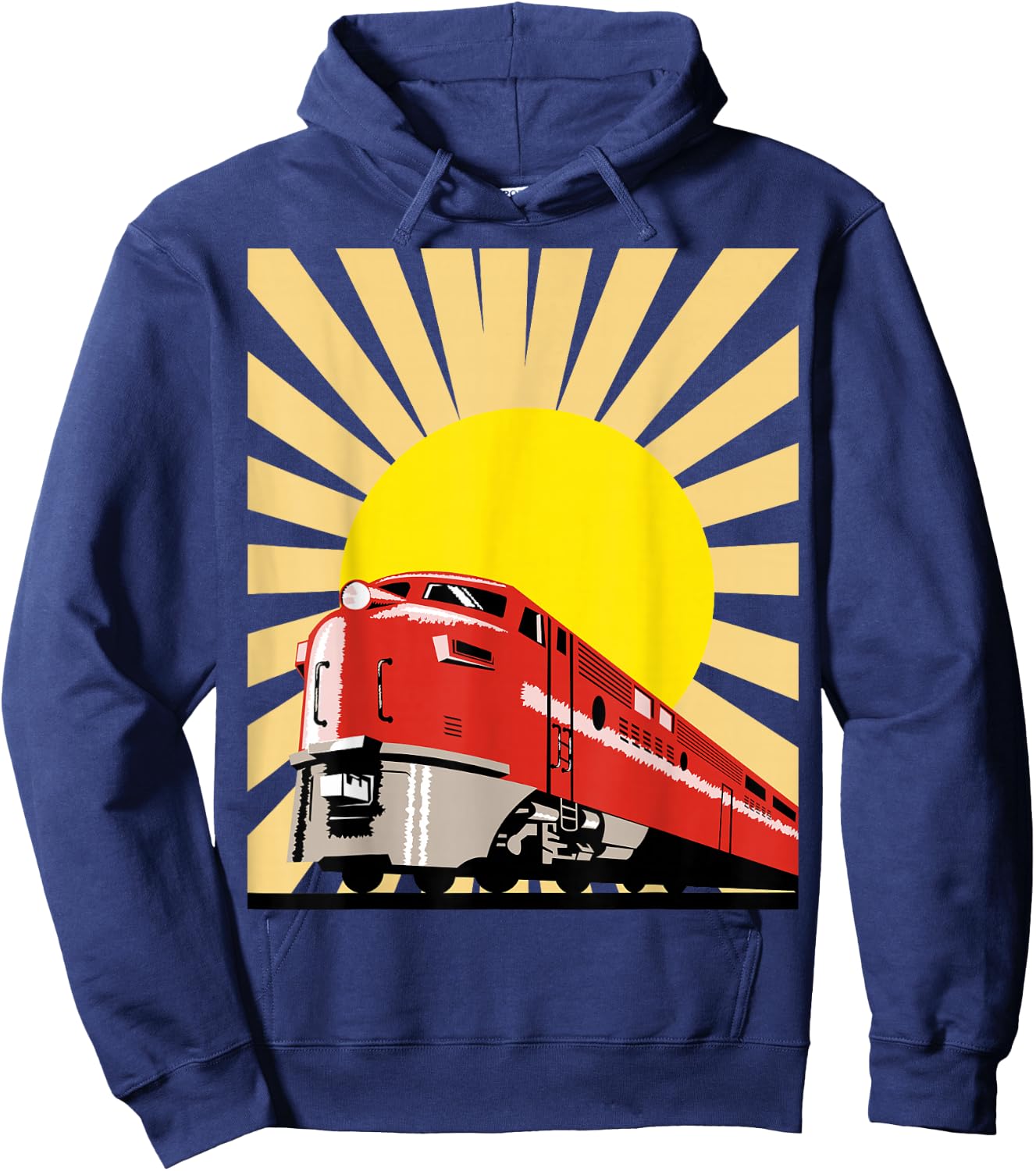 Vintage Train Shirt - Diesel Locomotive Shirt Hoodie - Hoodie | Navy
