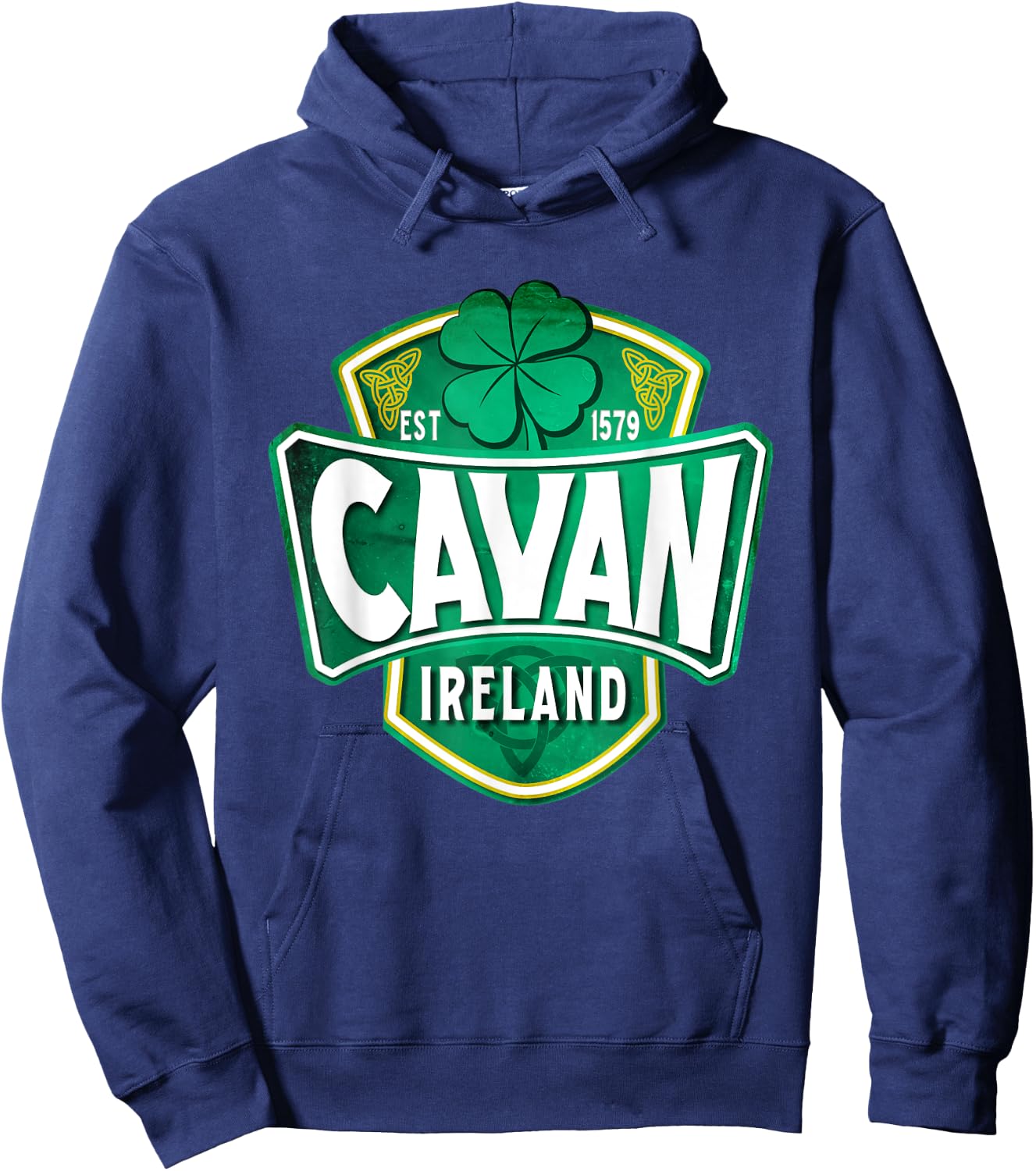 County Cavan Ireland Irish Gaelic Football Hurling Badge Hoodie - Hoodie | Navy