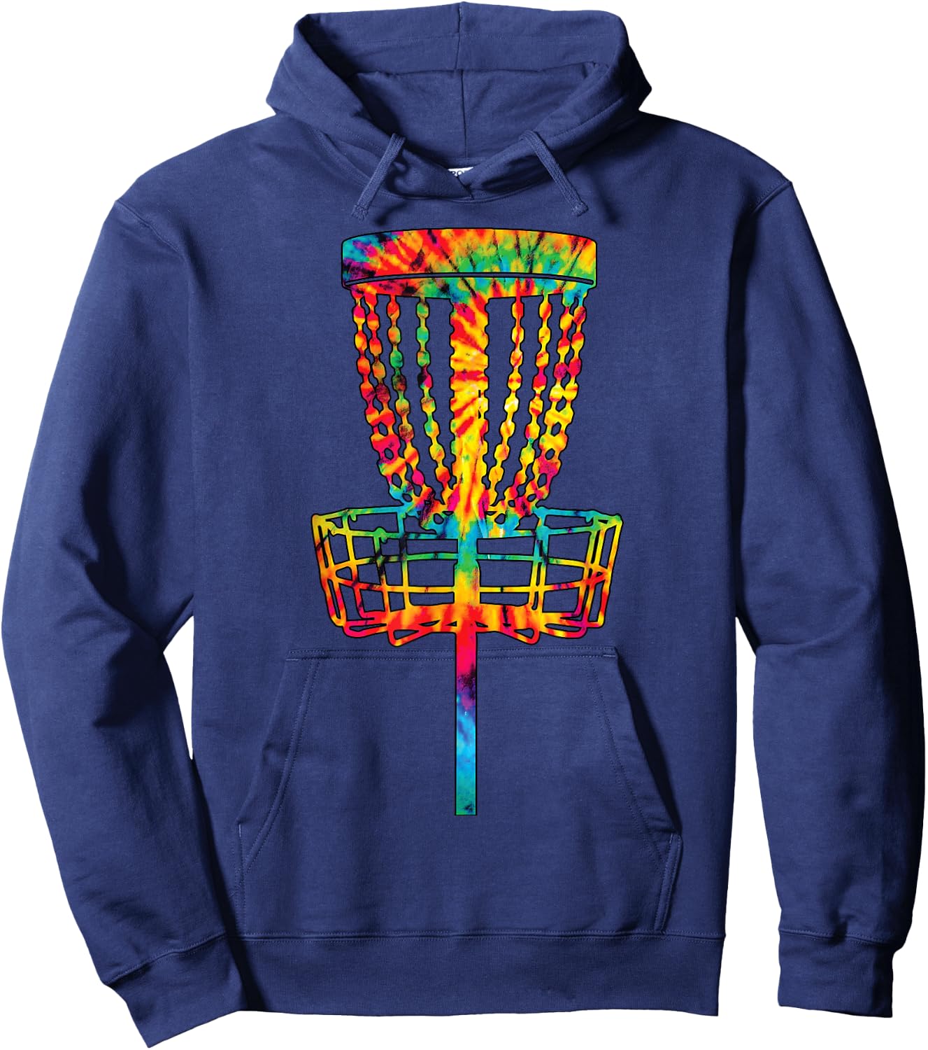 Disc Golf Tie Dye Rainbow Kids Boys Teenage Men Girls Cool Hoodie - Hoodie | Navy