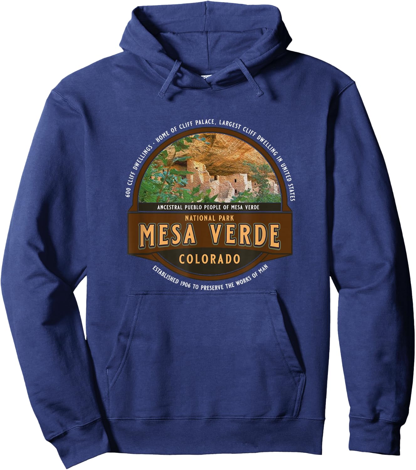 Mesa Verde National Park Colorado Cliff Dwelling Souvenir Hoodie - Hoodie | Navy