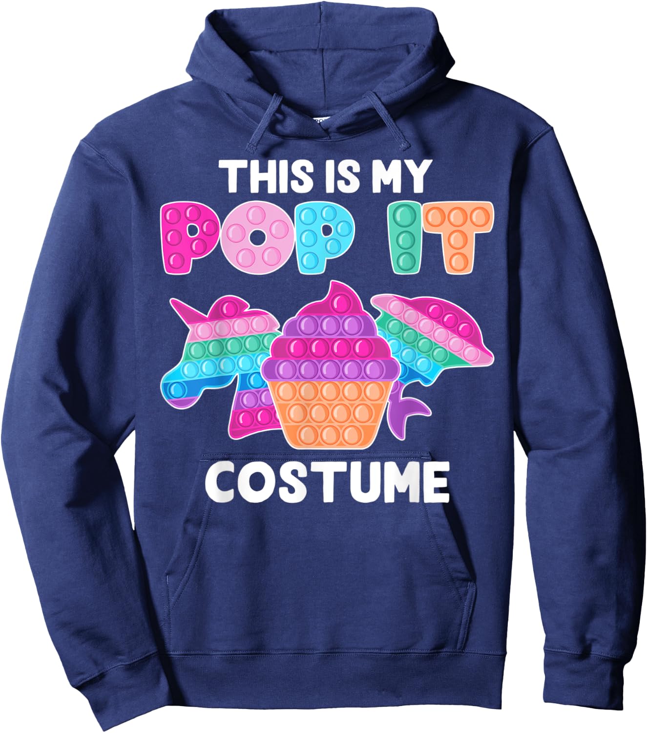 This is my Pop it Costume Funny Pop Fidget Toys Unicorn Hoodie - Hoodie | Navy