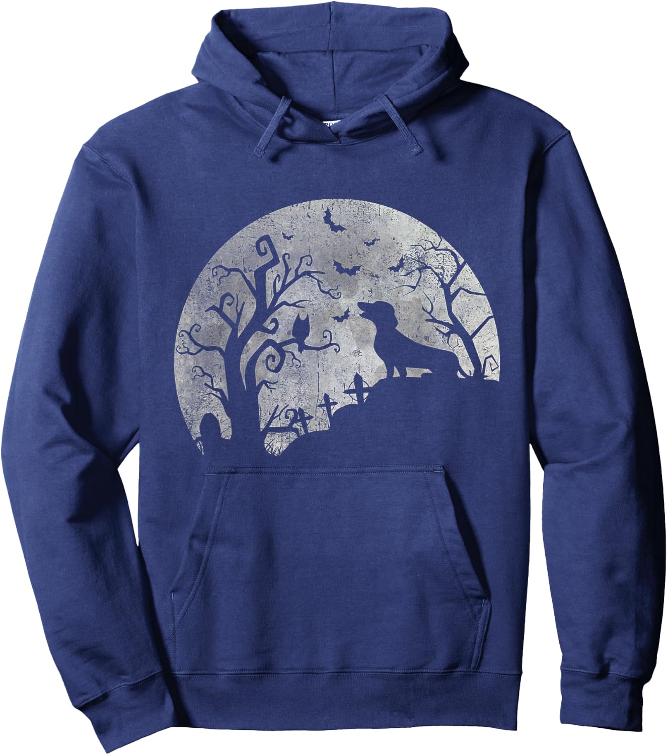 Dachshund And Moon Halloween Dachshund Lovers Pet Owner Hoodie - Hoodie | Navy