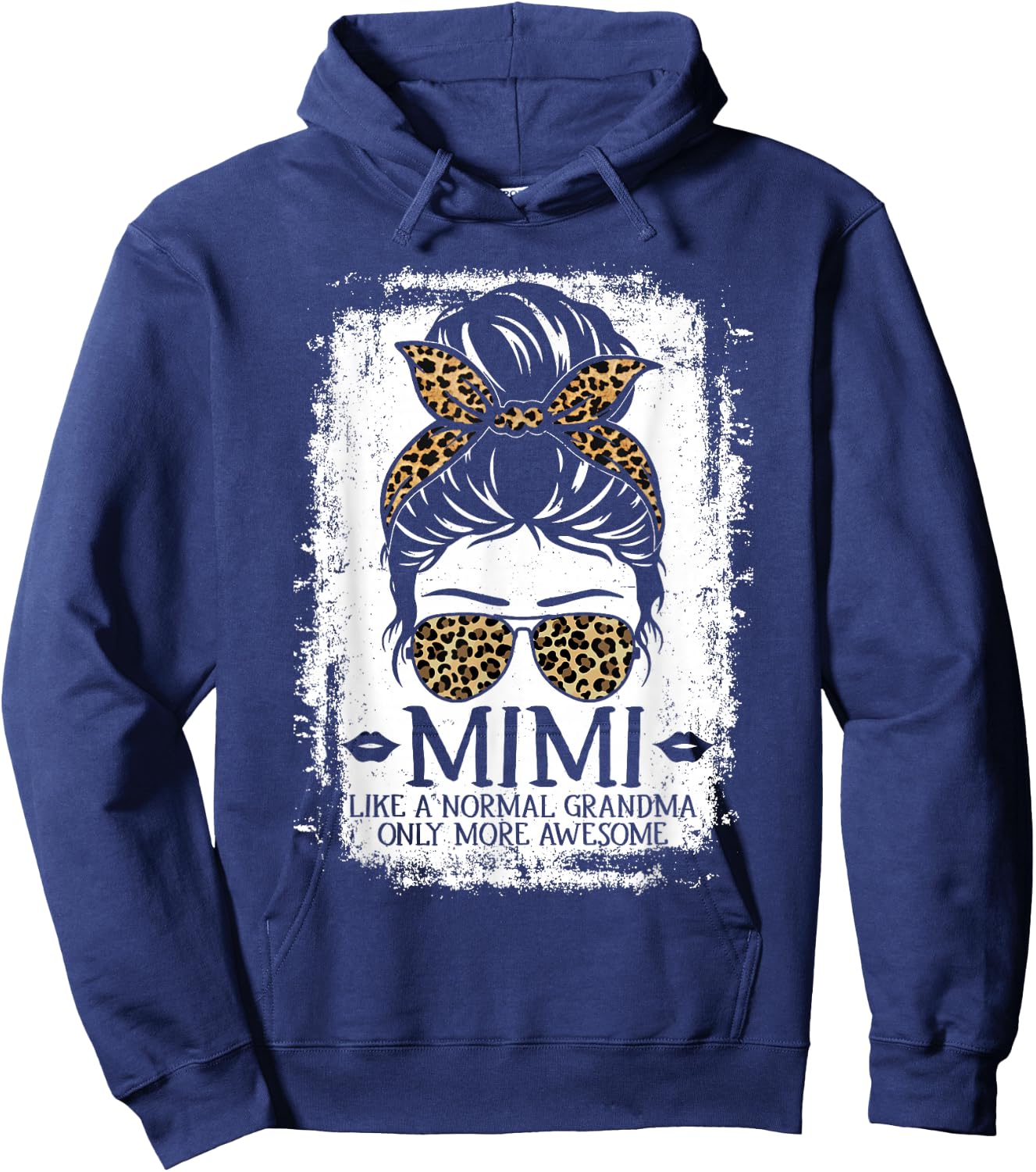 Mimi Like A Normal Grandma Only More Awesome Women Grandma Hoodie - Hoodie | Navy