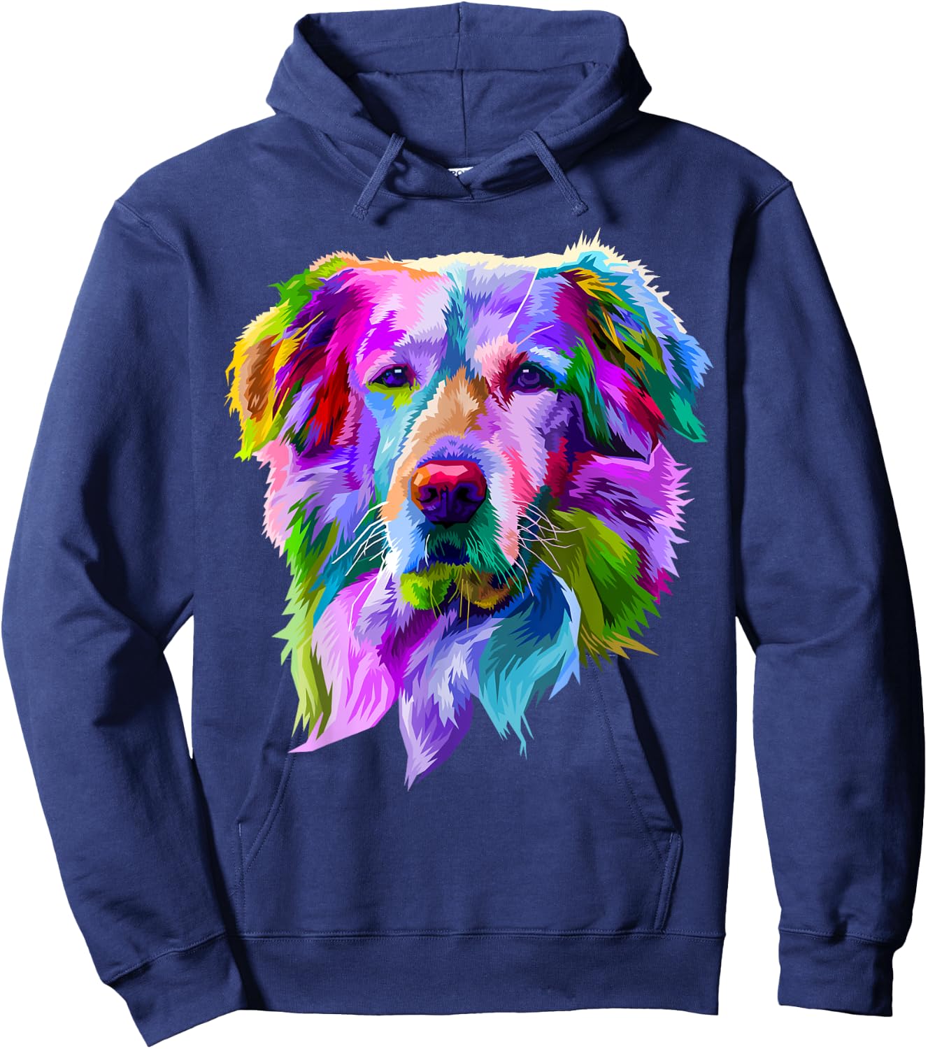 Golden Retriever Pop Art Portrait for Dog Owners Men Women Girls Kids Hoodie - Hoodie | Navy