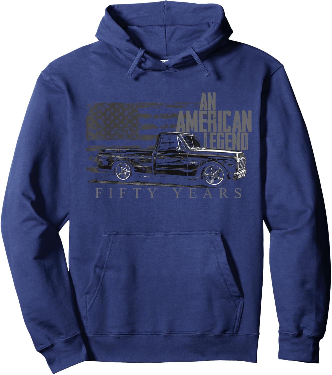 C10 Truck American Legend 50 Year Anniversary Custom C10 Hoodie - Hoodie | Navy