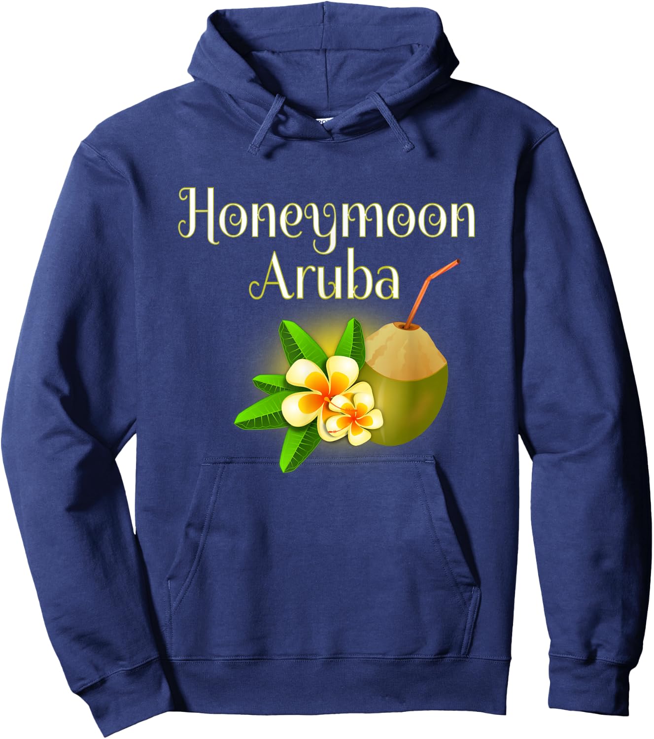 Honeymoon in Aruba Shirt for couples, Wedding Gift Hoodie - Hoodie | Navy