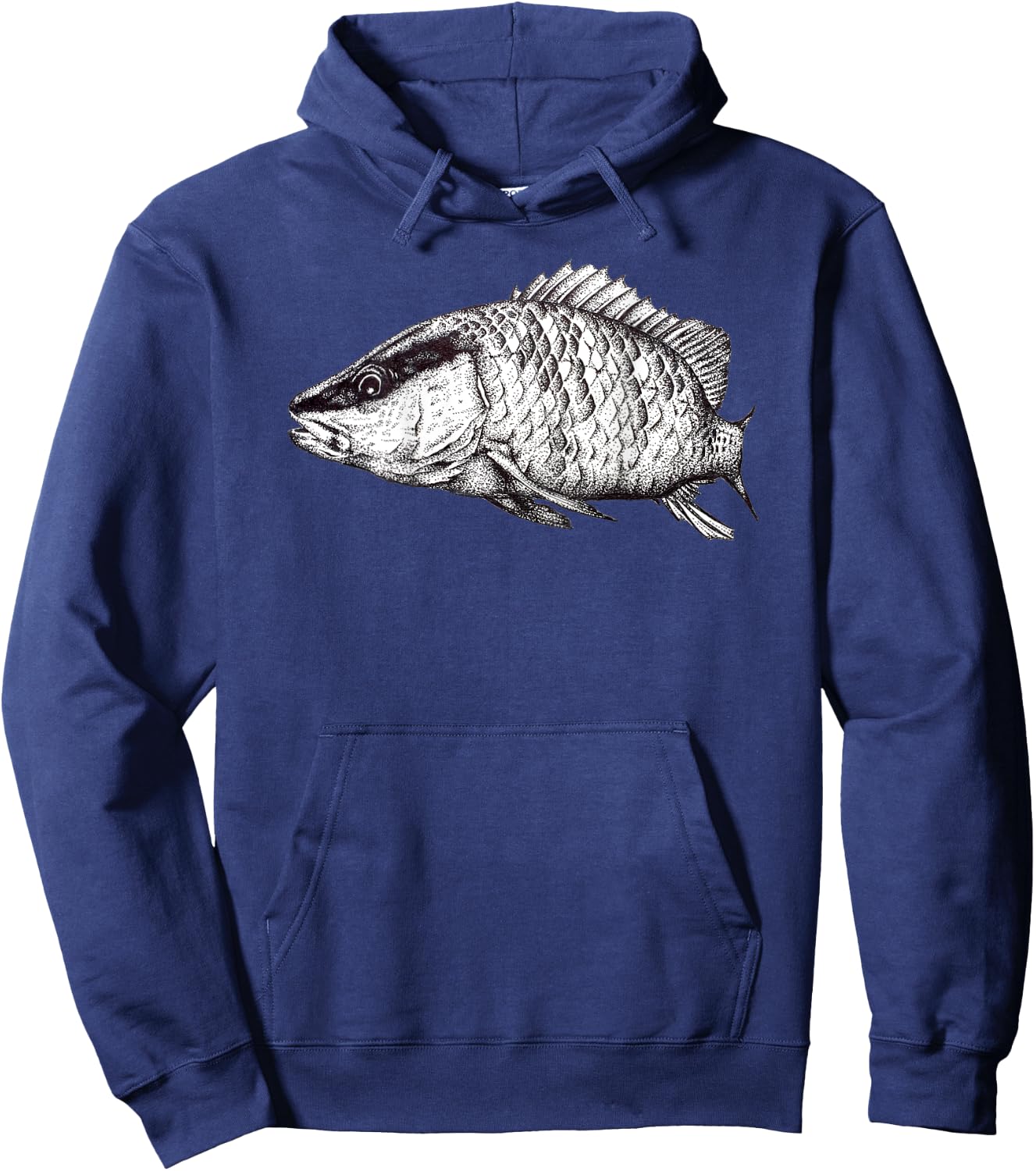 Mangrove (Gray) Snapper Fish Hoodie - Hoodie | Navy