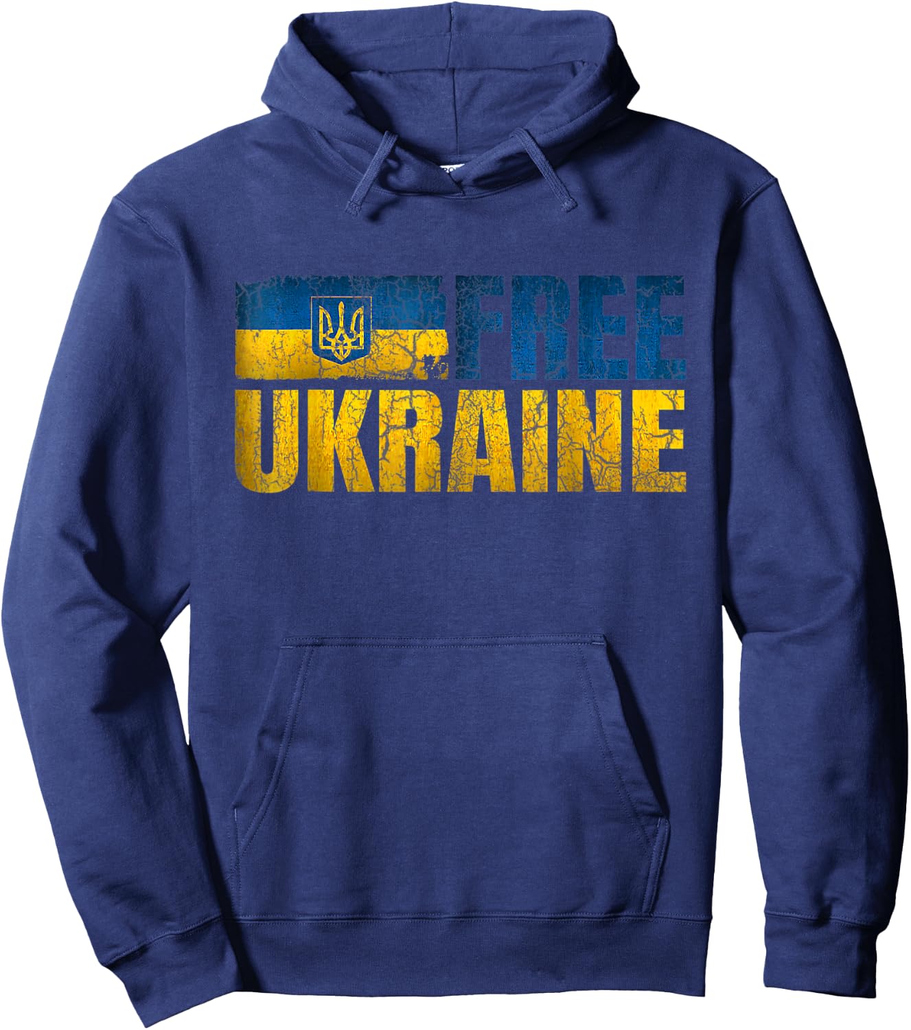 Ukraine Free Shirts Support Ukrainians Ukraine Flag Hoodie - Hoodie | Navy