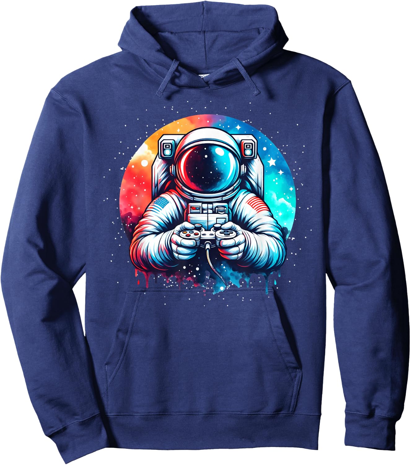 Funny Astronaut Space Gaming Planet Science Solar System Hoodie - Hoodie | Navy