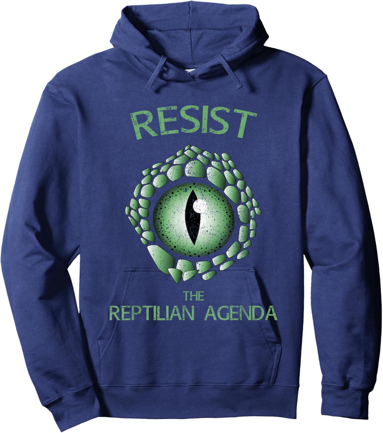 Resist the Reptile Agenda Conspiracy Theory Hoodie - Hoodie | Navy