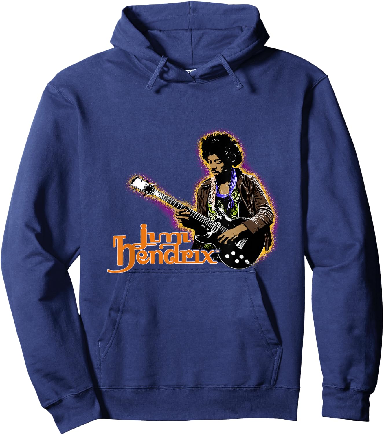 Jimi Hendrix Men's Autumn Glow Cotton Polyester Blend , Black, Small Hoodie - Hoodie | Navy