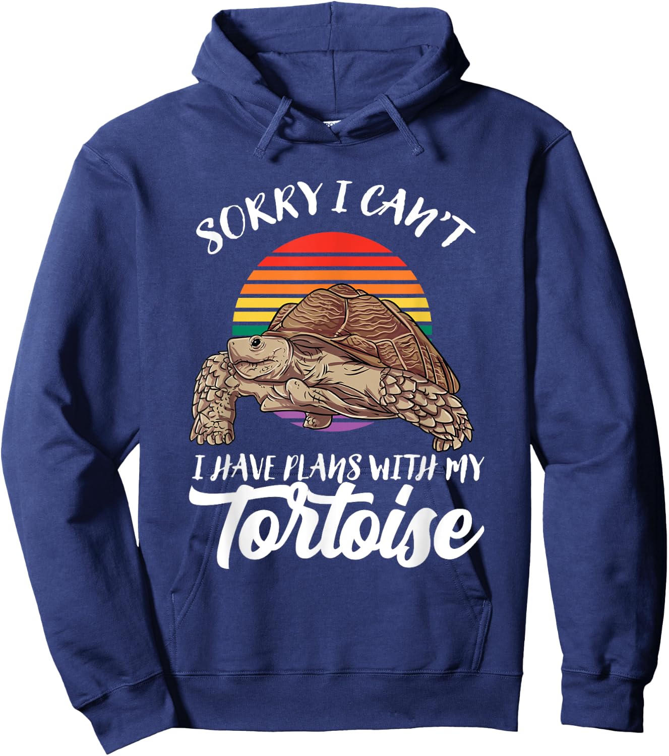 Sulcata Tortoise Gift - I Love My African Spurred Tortoise Hoodie - Hoodie | Navy