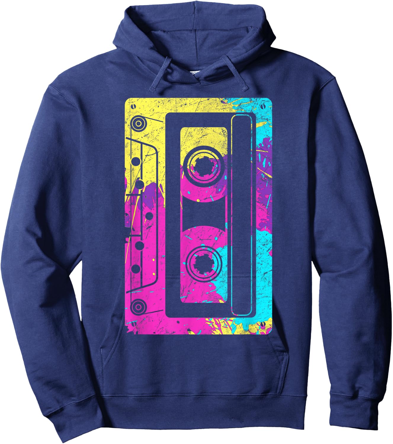 Cassette Tape Mixtape 80s and 90s Costume Hoodie - Hoodie | Navy